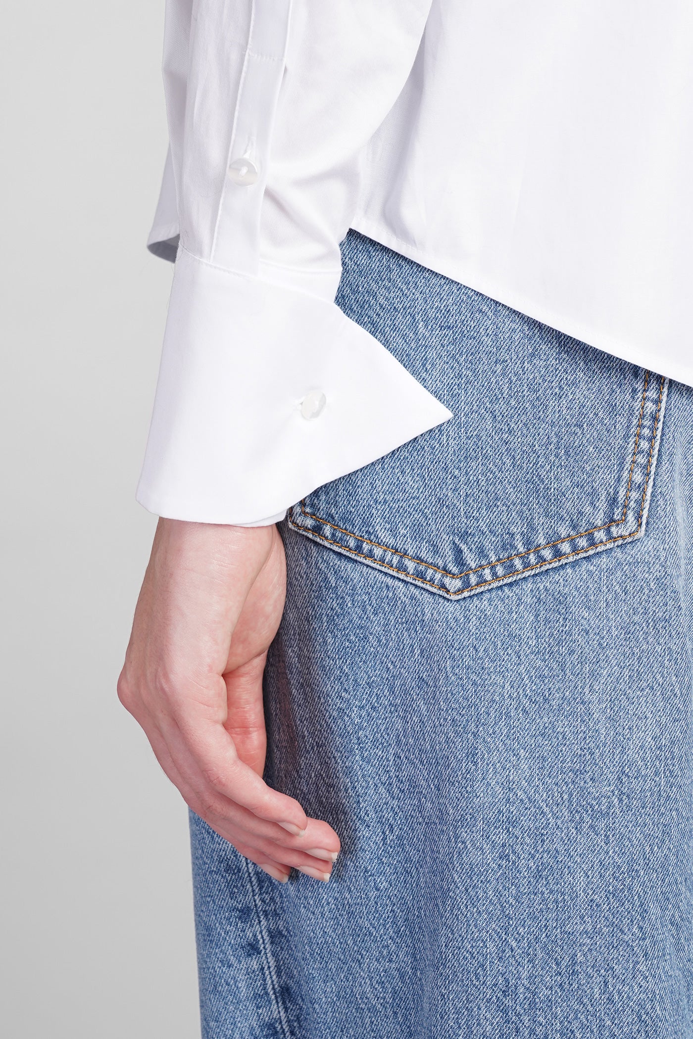 Cocoa Shirt in white cotton - Image 5