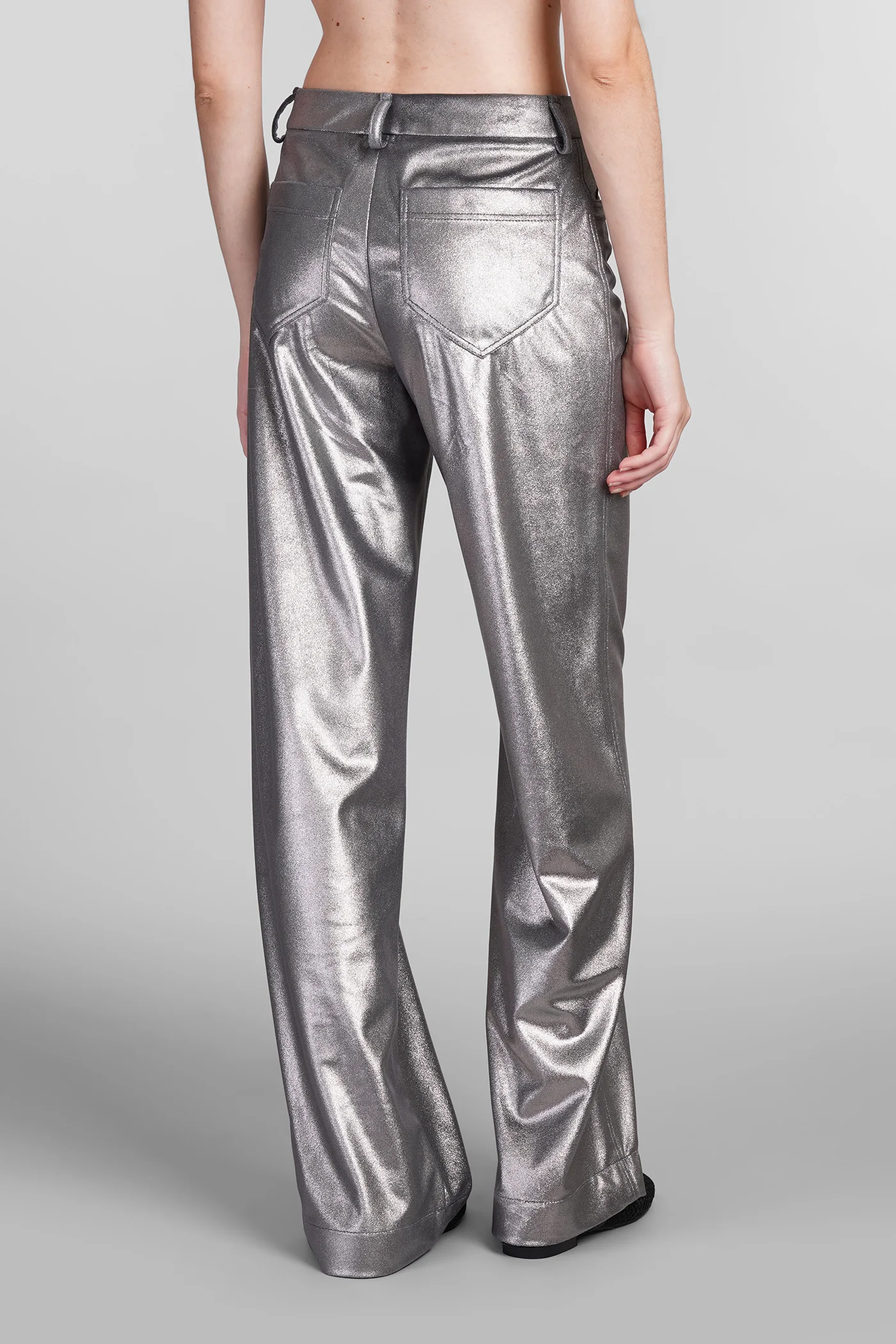 Pegaso Pants in silver polyester - Image 3