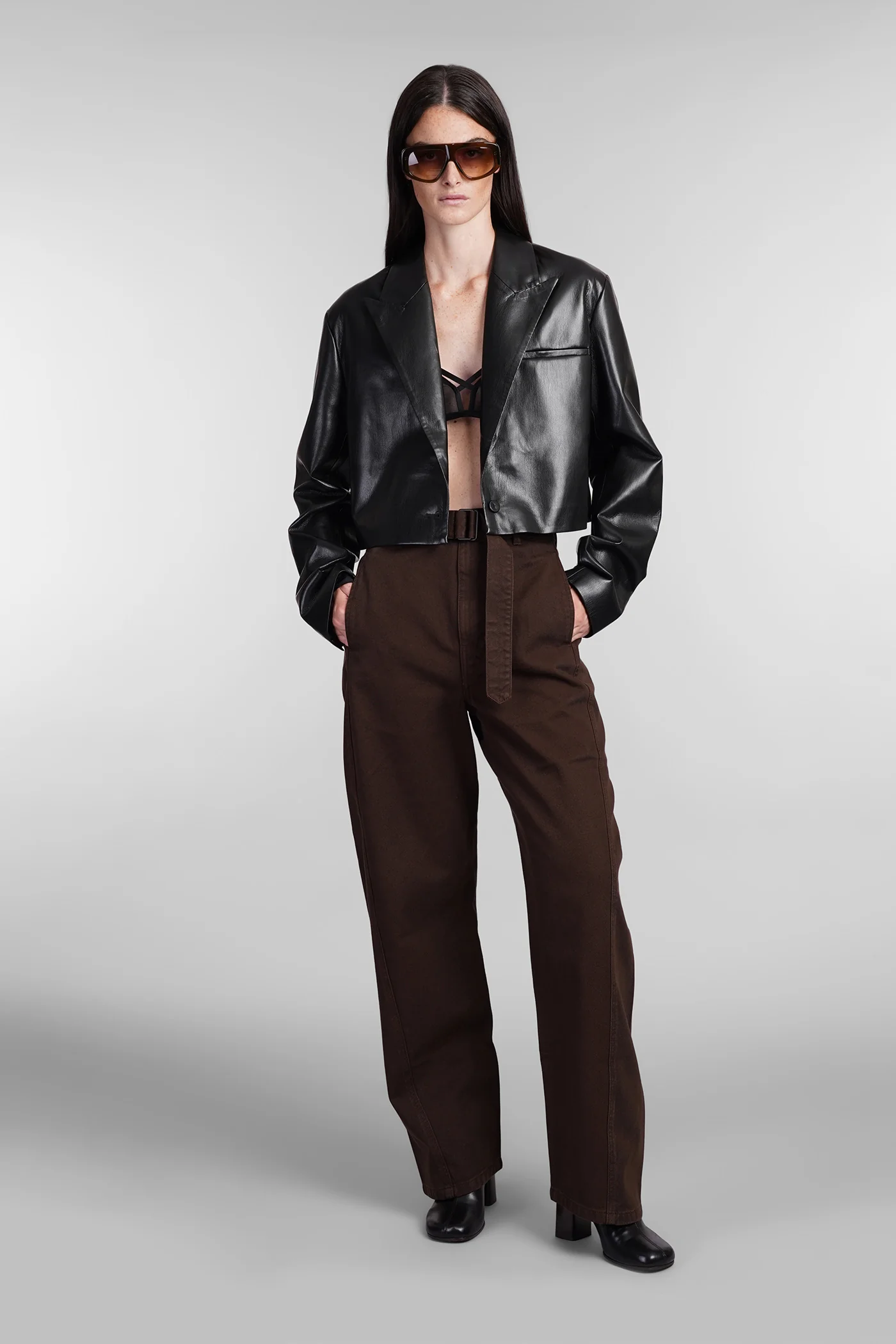 Aidula Blazer in black polyester - Image 2