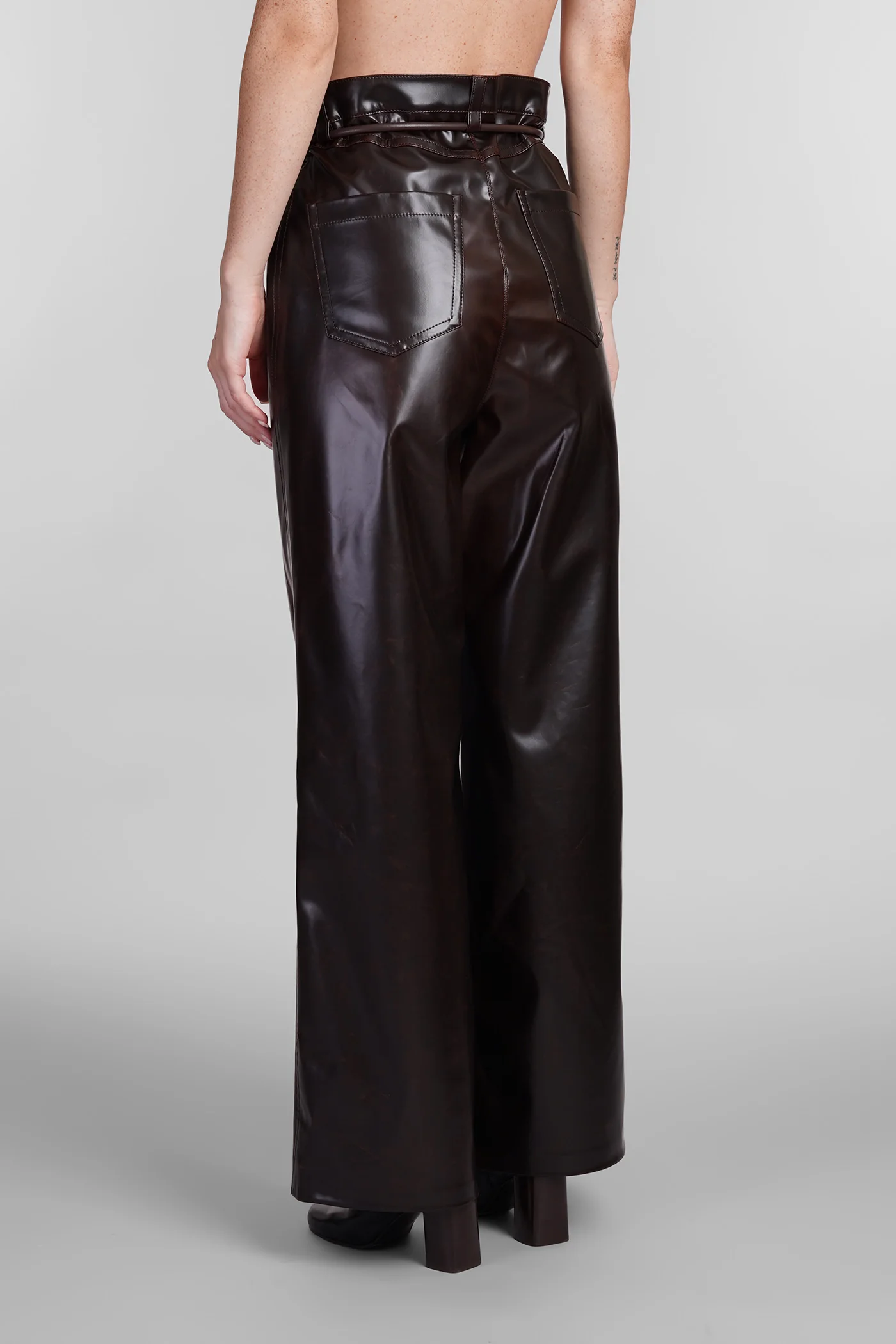 Pants in brown Polyuretan - Image 3