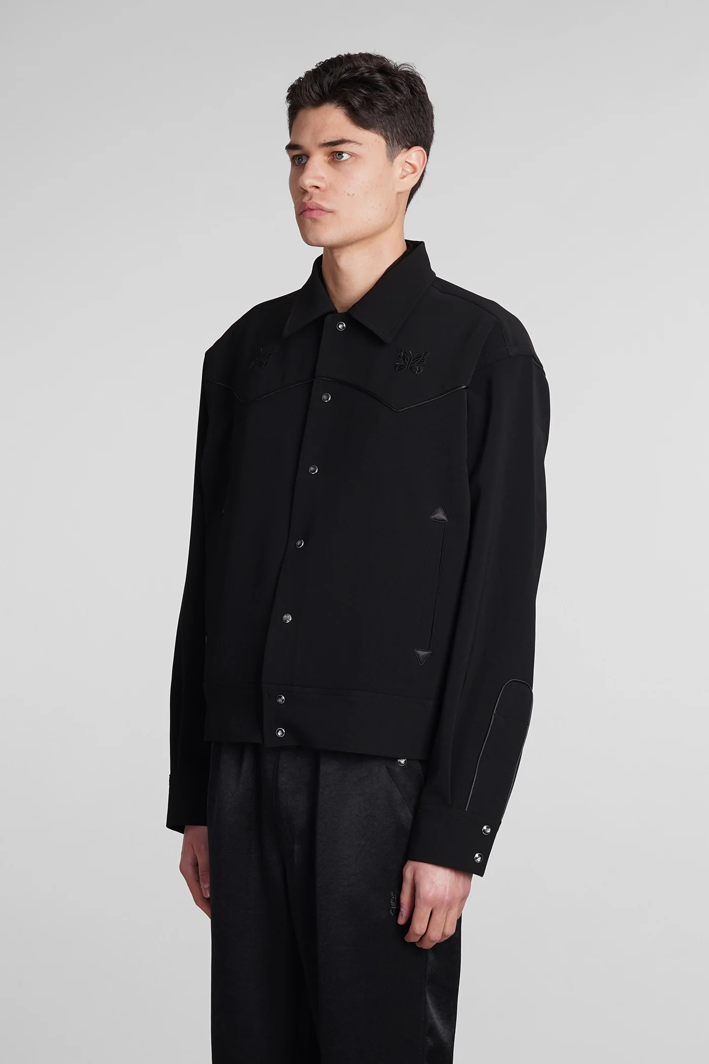 Casual jacket in black polyester - Image 4