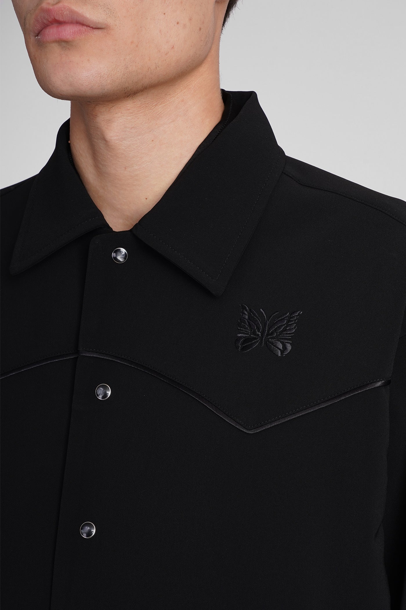 Casual jacket in black polyester - Image 5