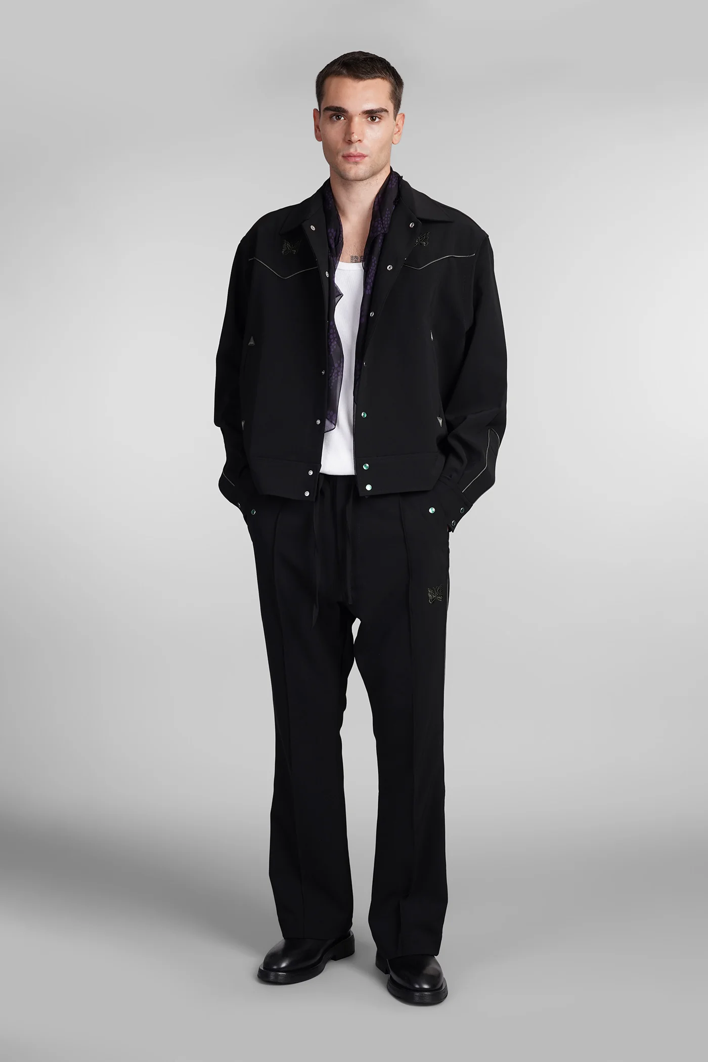 Casual jacket in black polyester - Image 2