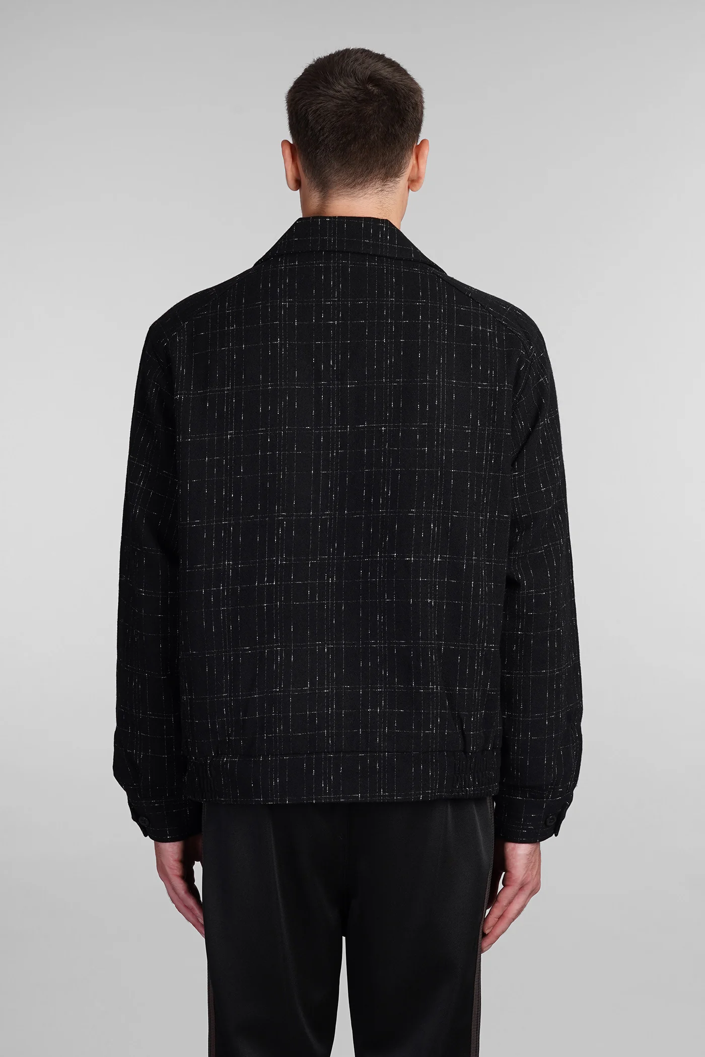 Casual jacket in black wool - Image 3