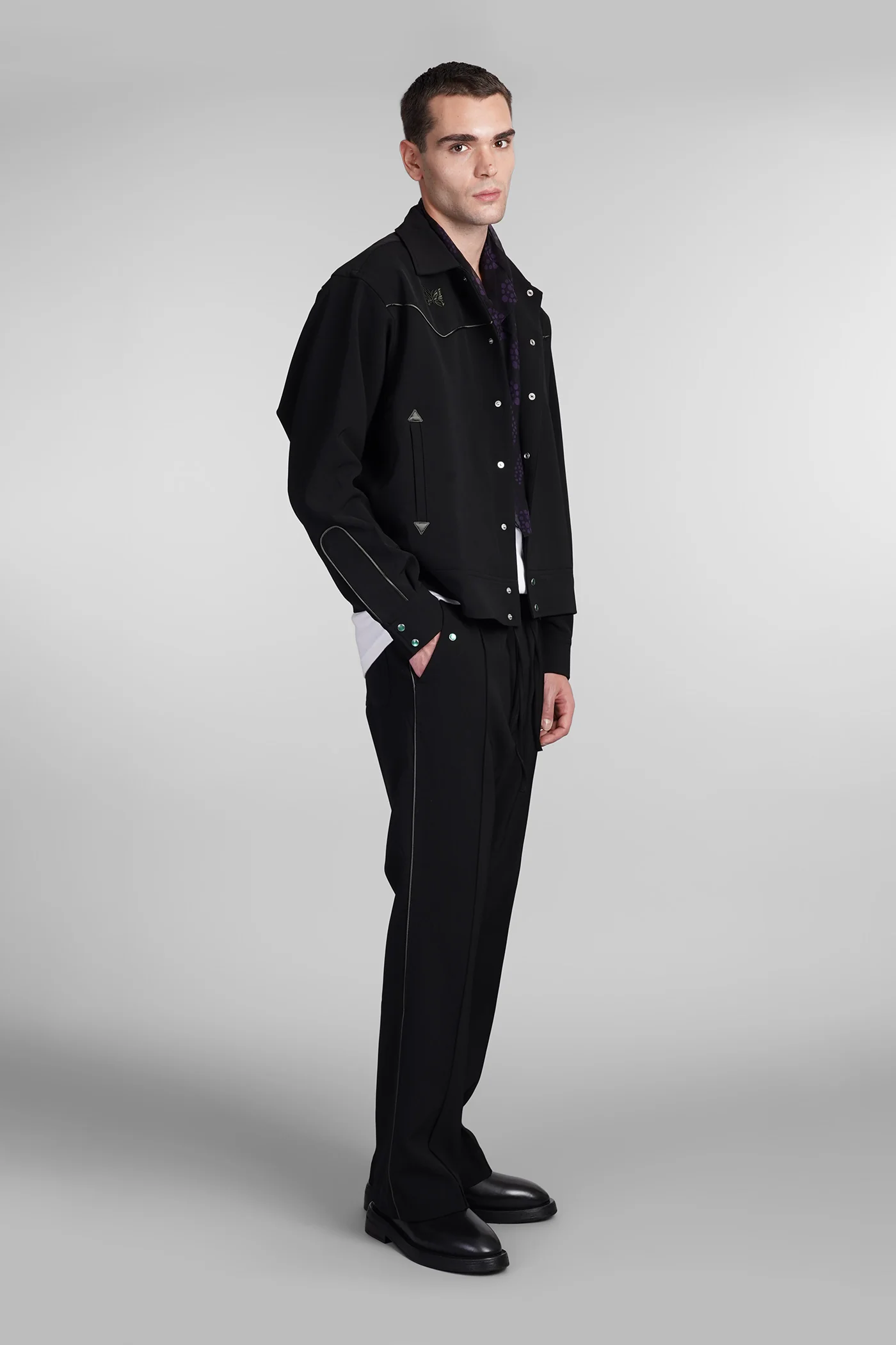 Pants in black polyester - Image 2