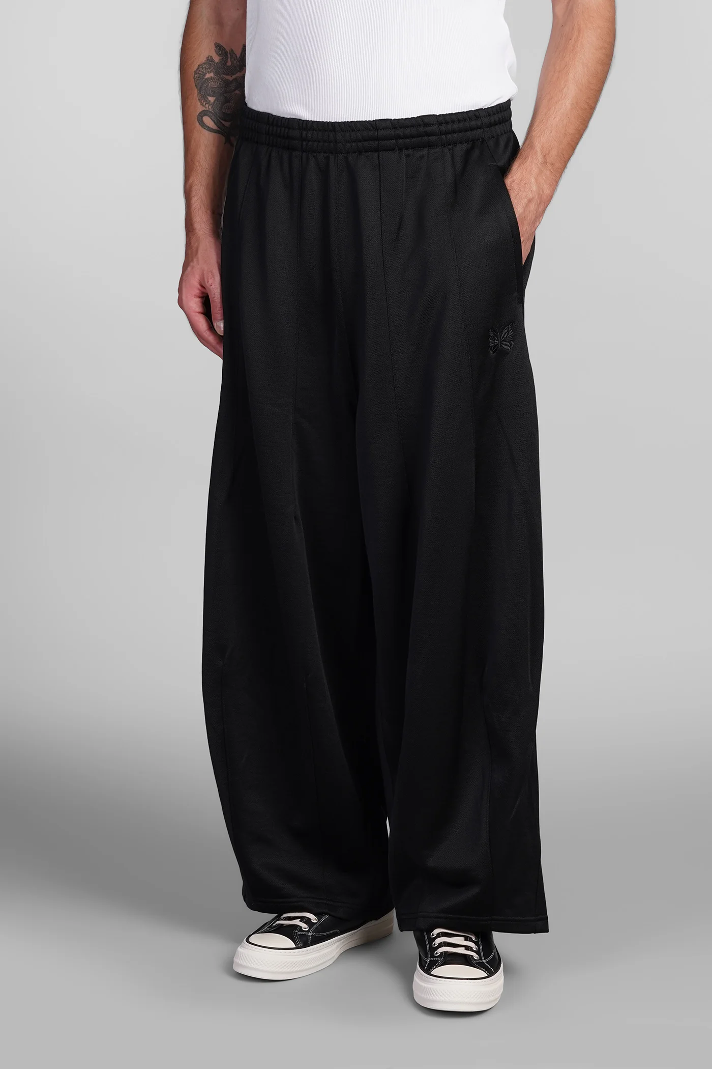Pants in black polyester