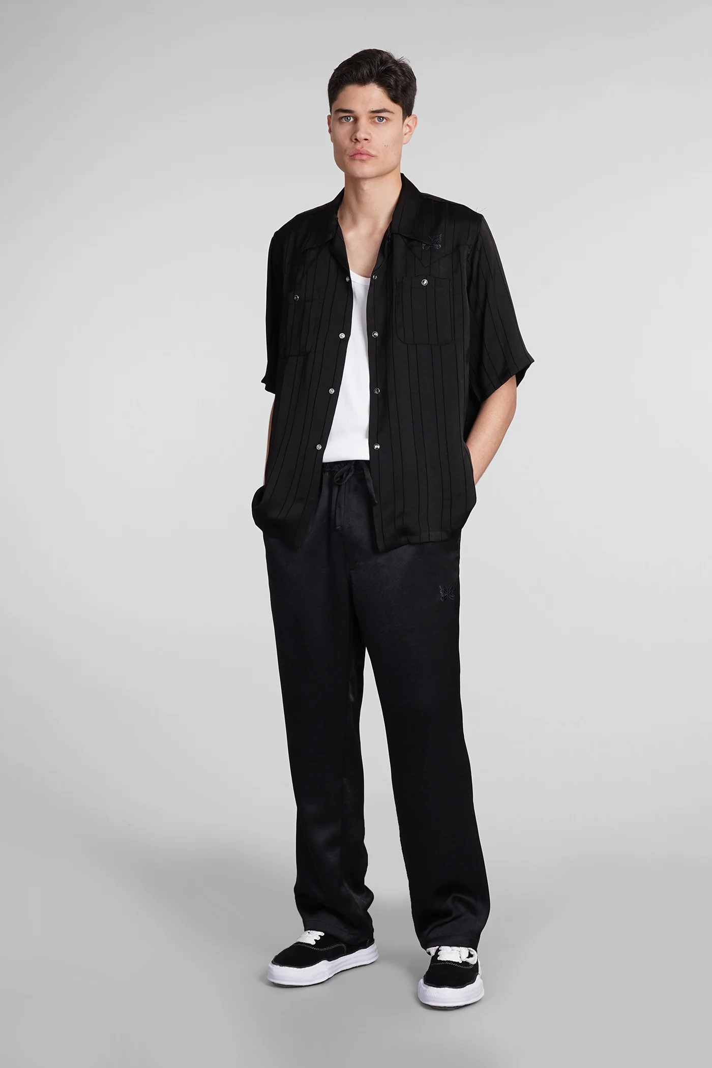 Shirt in black Triacetate - Image 2