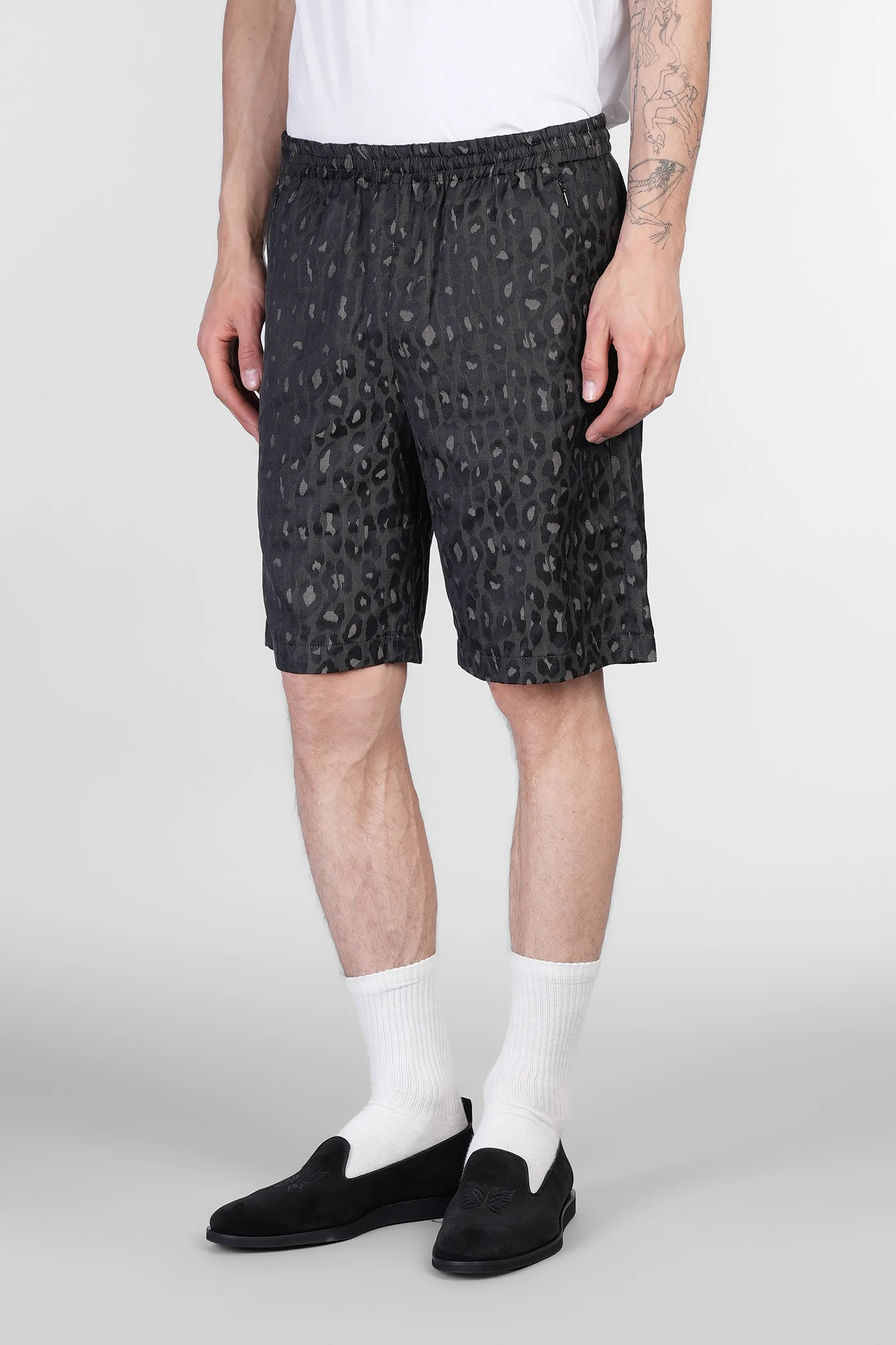 Shorts in black polyester - Image 4