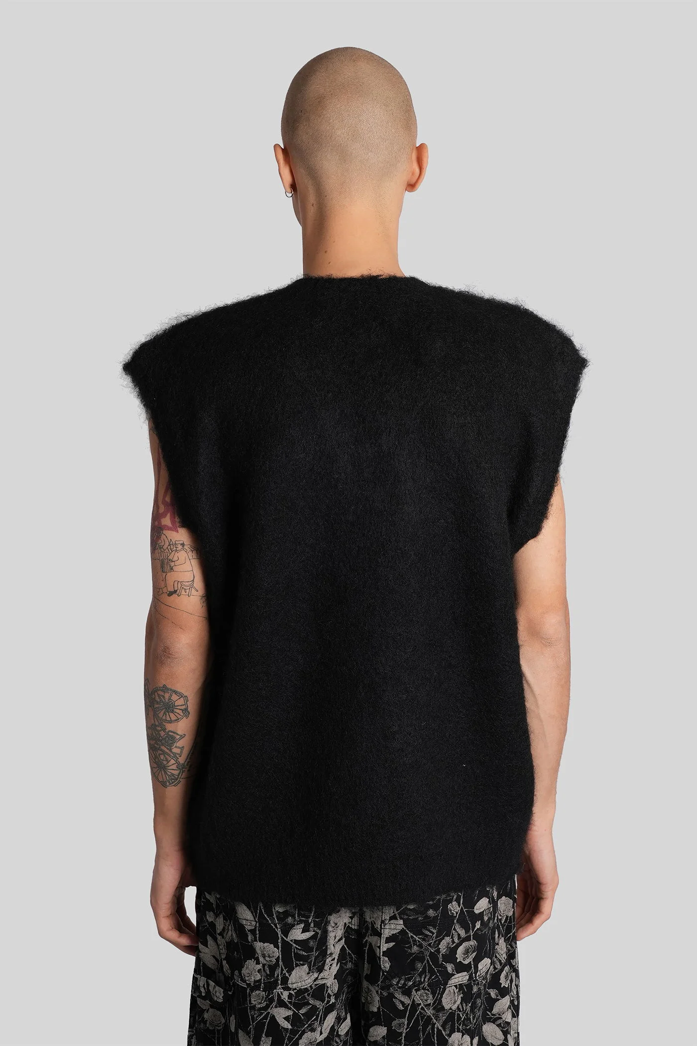 Vest in black wool - Image 3