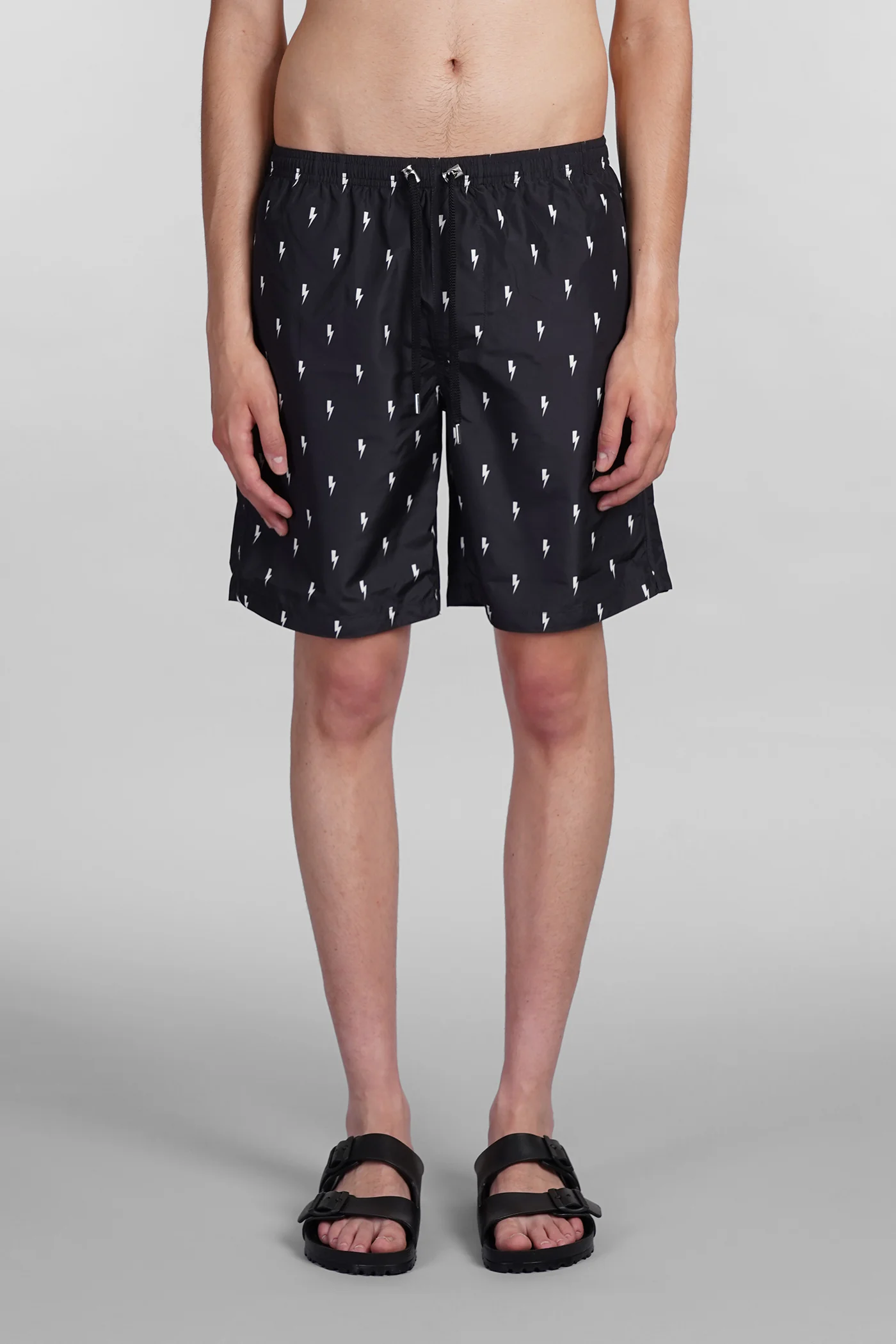 Beachwear in black polyester