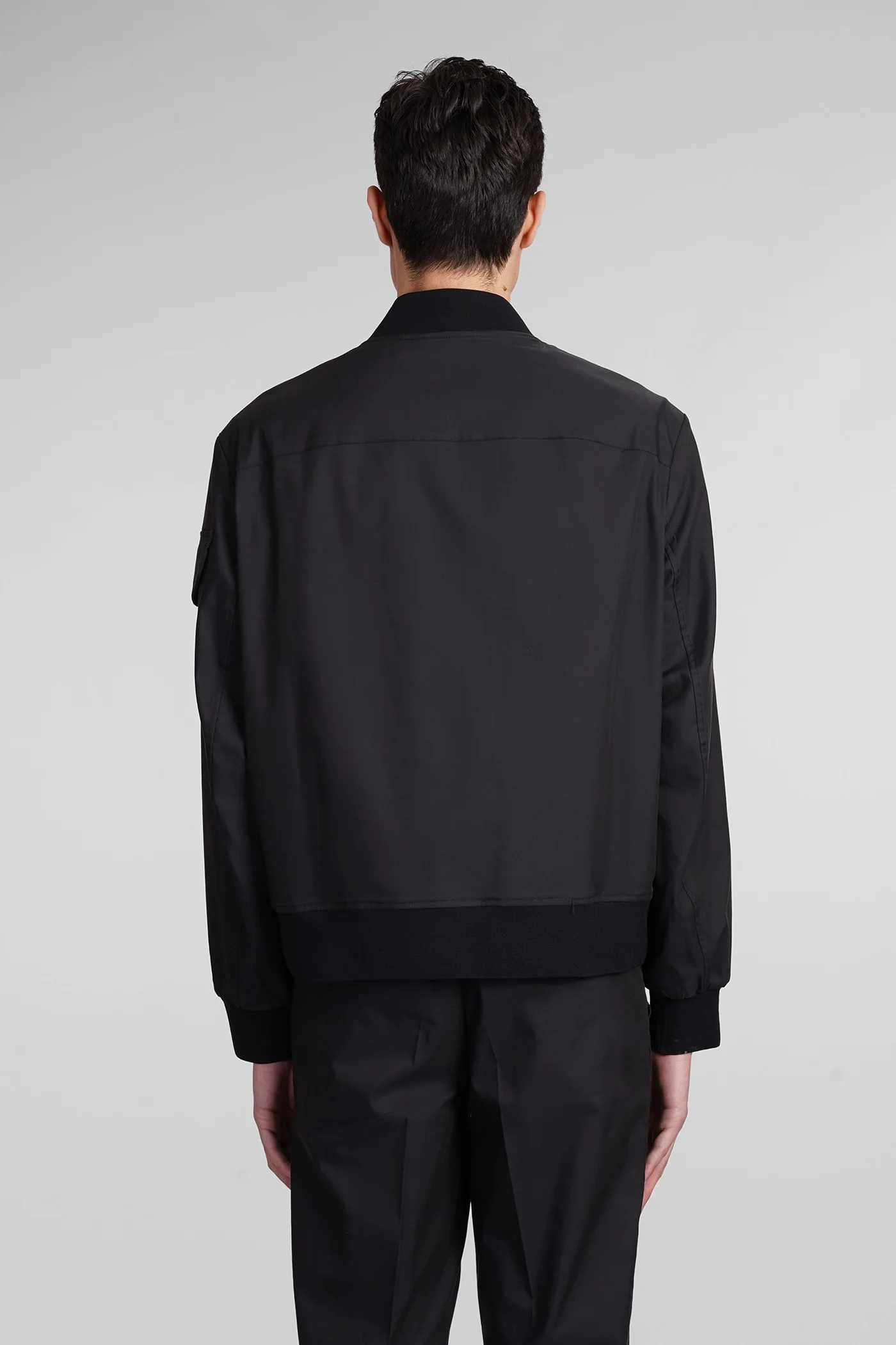 Bomber Jacket in black cotton - Image 3