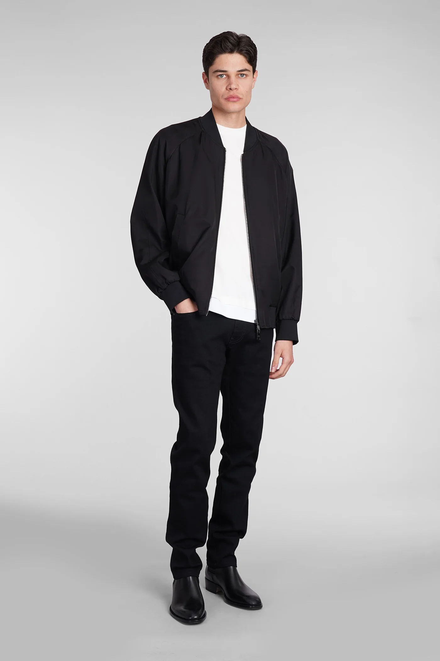 Reversible bomber Bomber Jacket in black viscose - Image 5