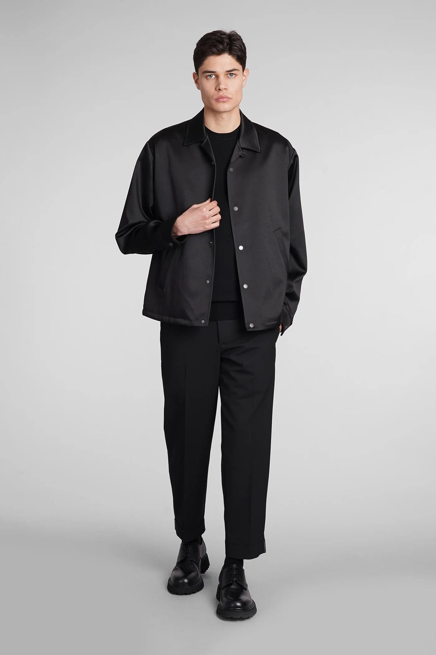 Shirt in black polyester - Image 2