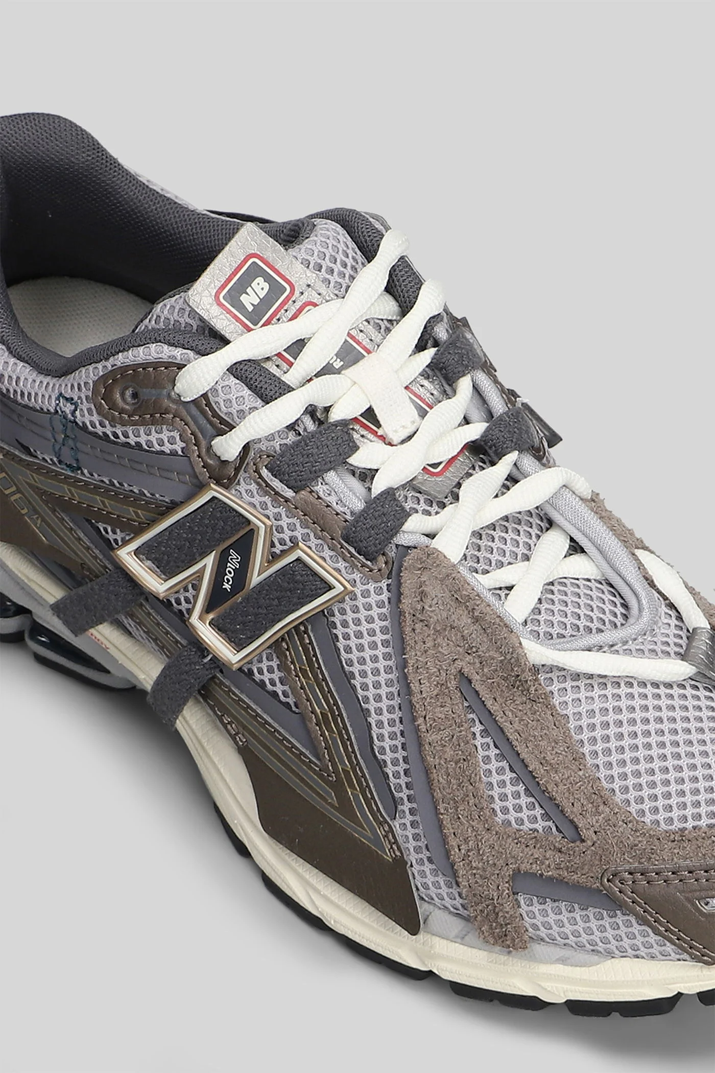 1906 Sneakers in grey leather and fabric - Image 5