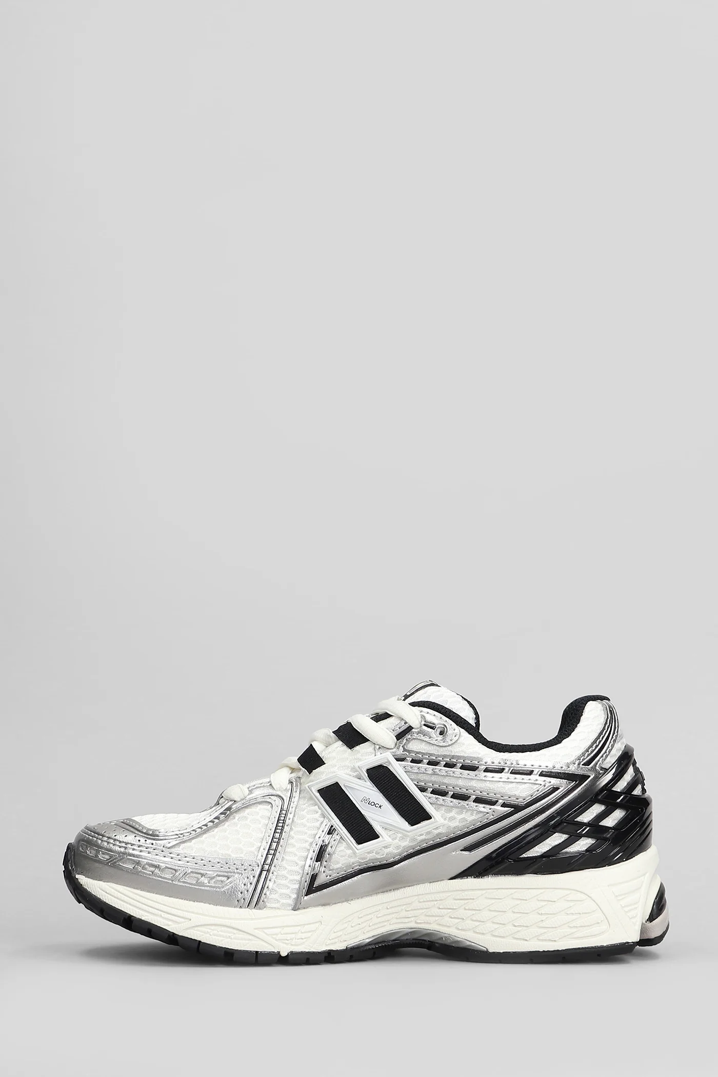 1906 Sneakers in silver leather and fabric - Image 3