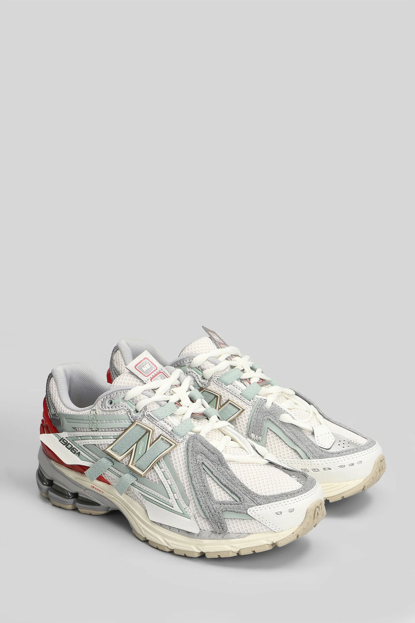 1906 Sneakers in white leather and fabric - Image 2
