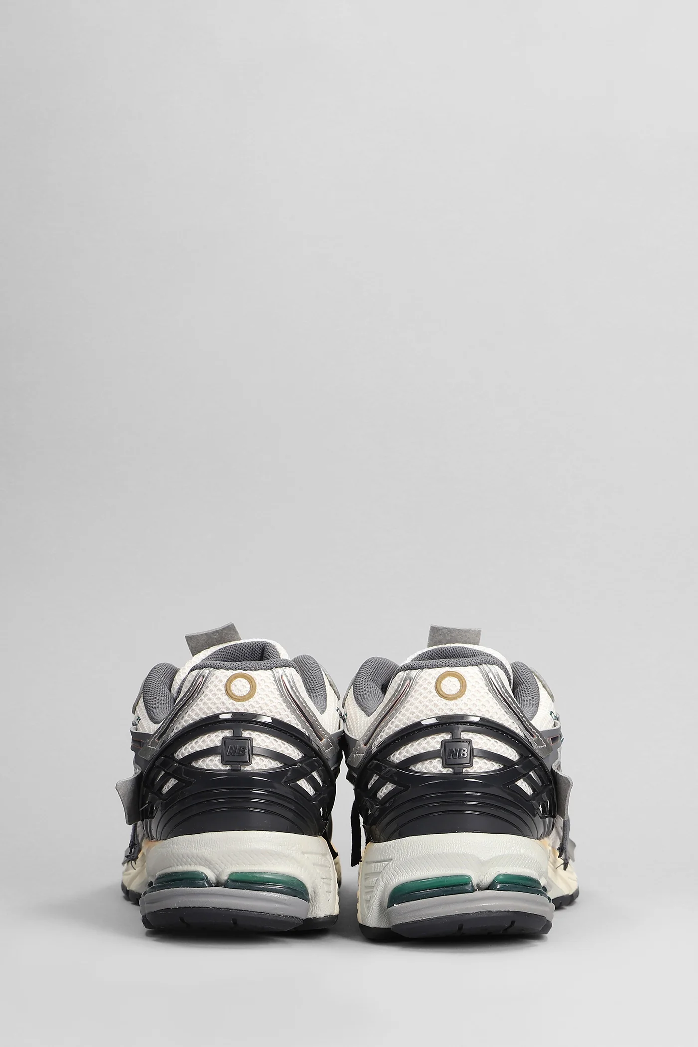 1906A Sneakers in white leather and fabric - Image 14
