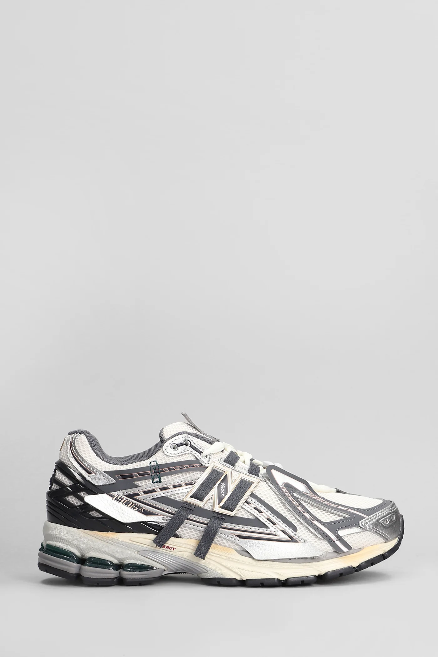 1906A Sneakers in white leather and fabric - Image 6