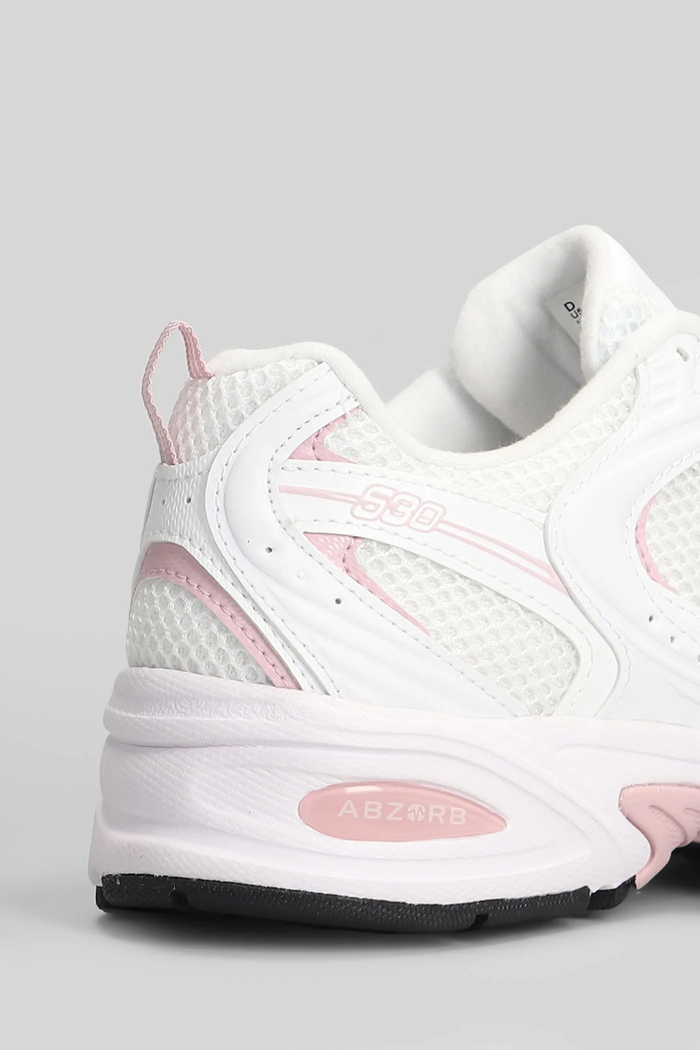 530 Sneakers in white leather and fabric - Image 3