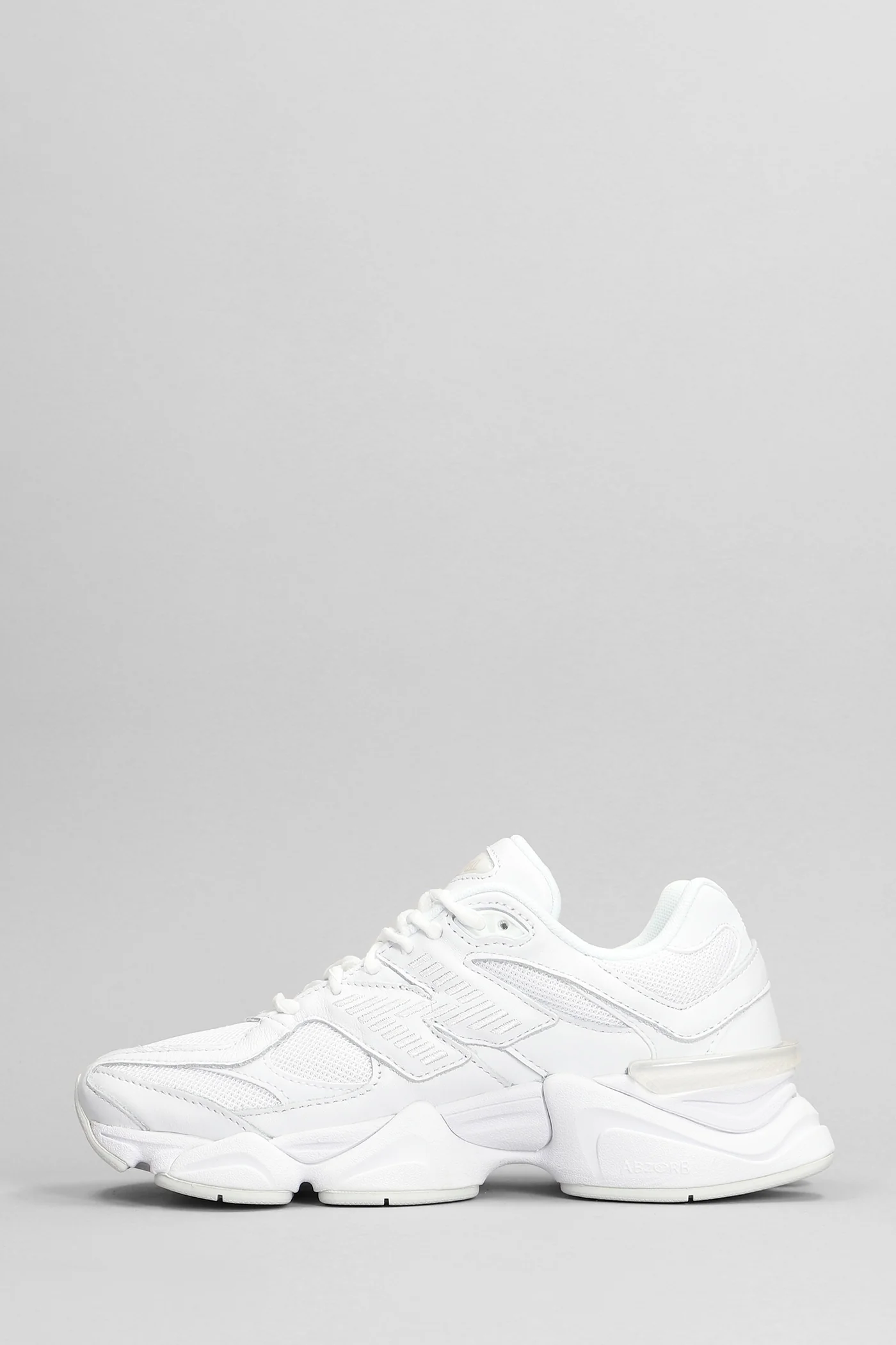 9060 Sneakers in white leather and fabric - Image 3