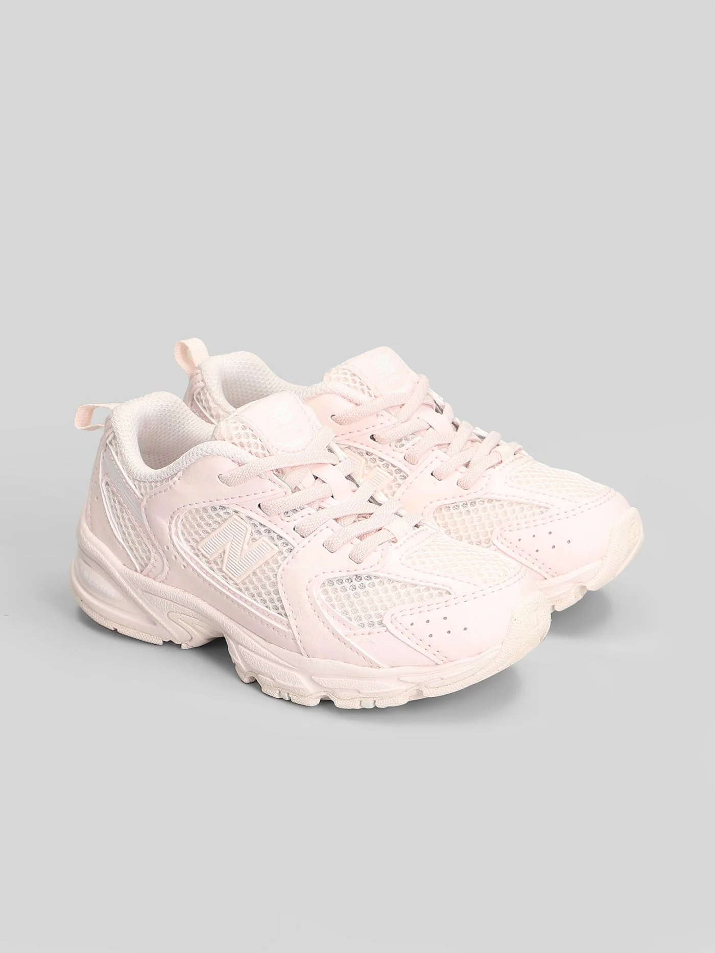 530 Sneakers in rose-pink leather and fabric - Image 22
