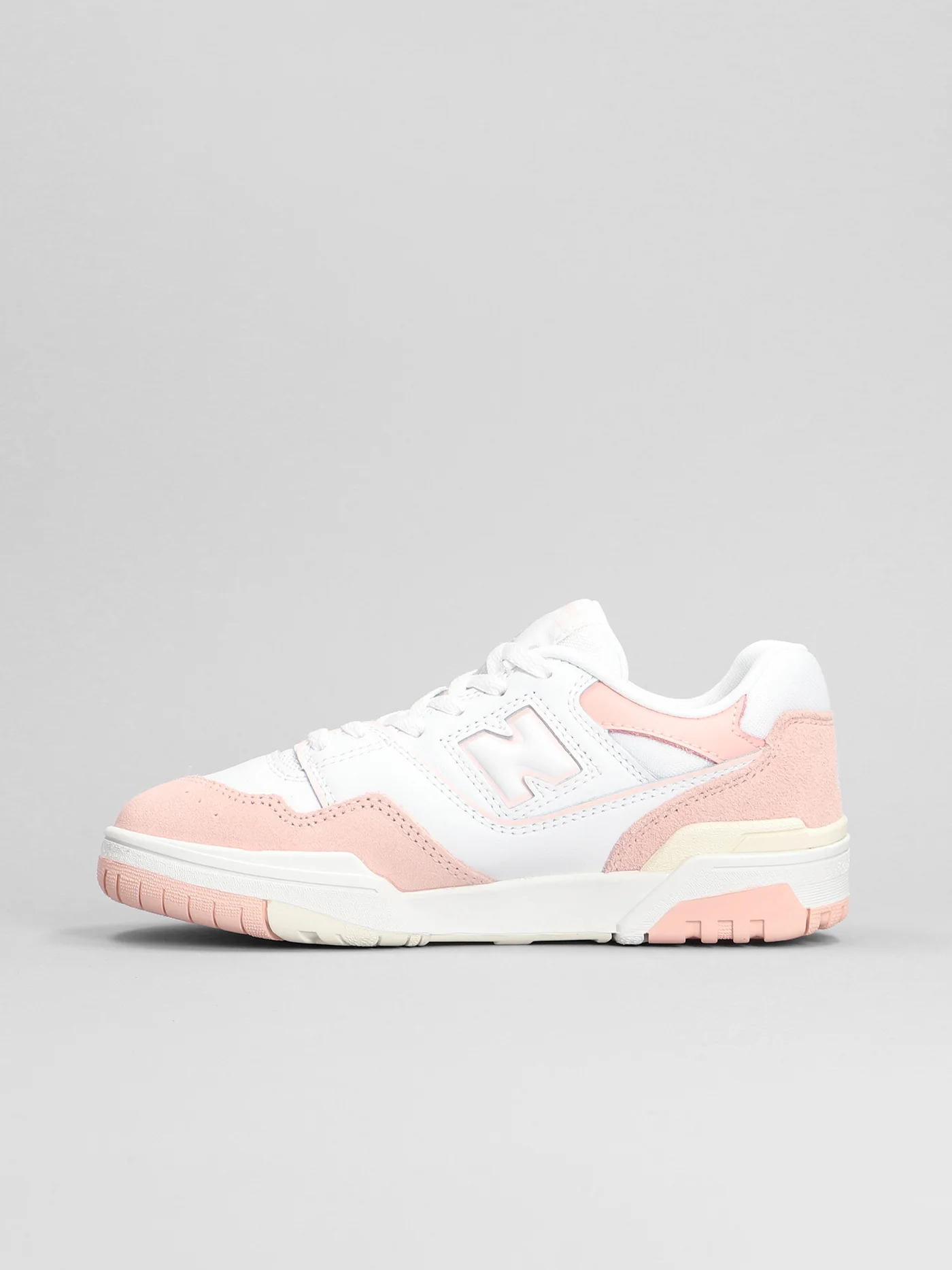 550 Sneakers in white leather and fabric - Image 3
