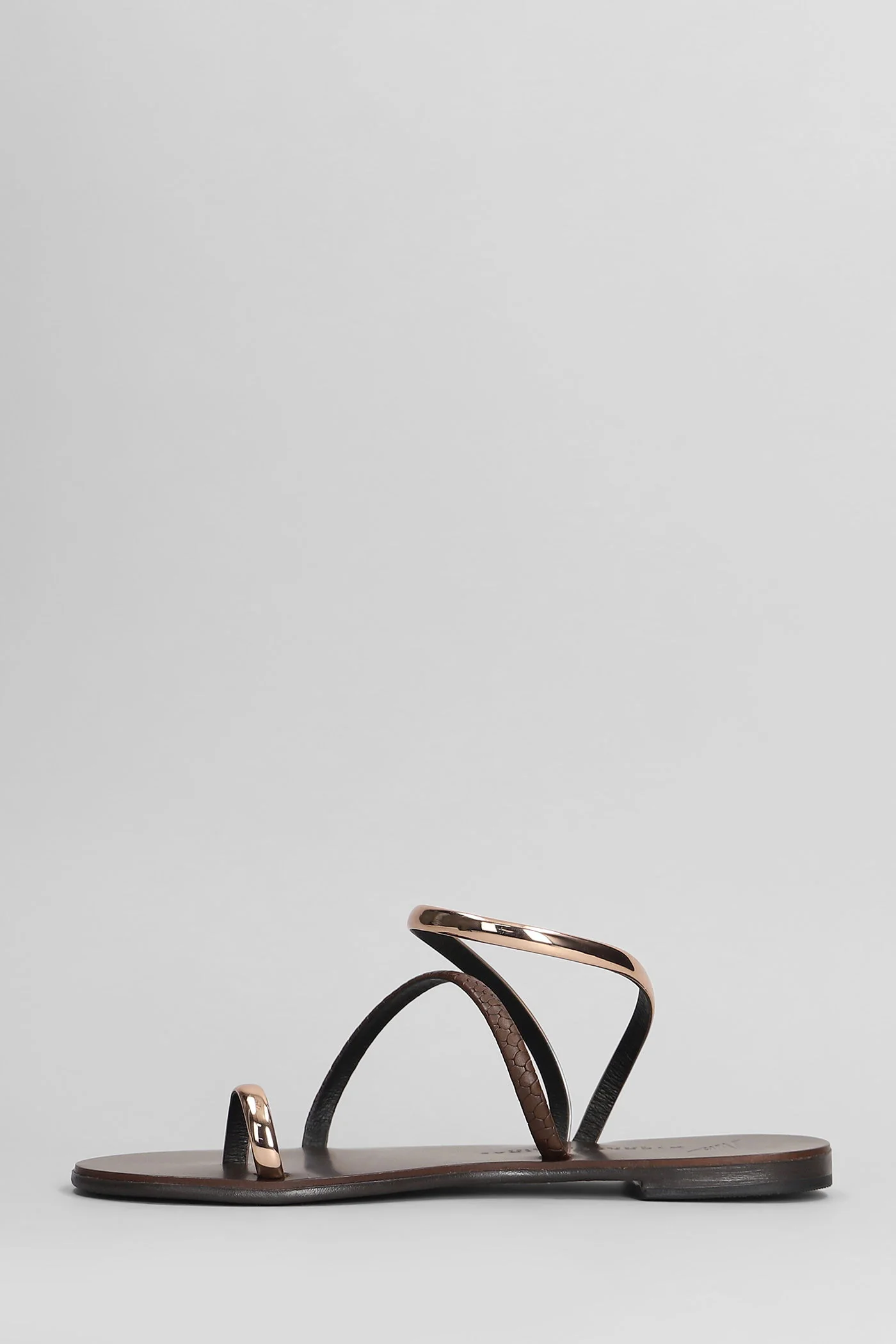 Flats in brown leather - Image 3