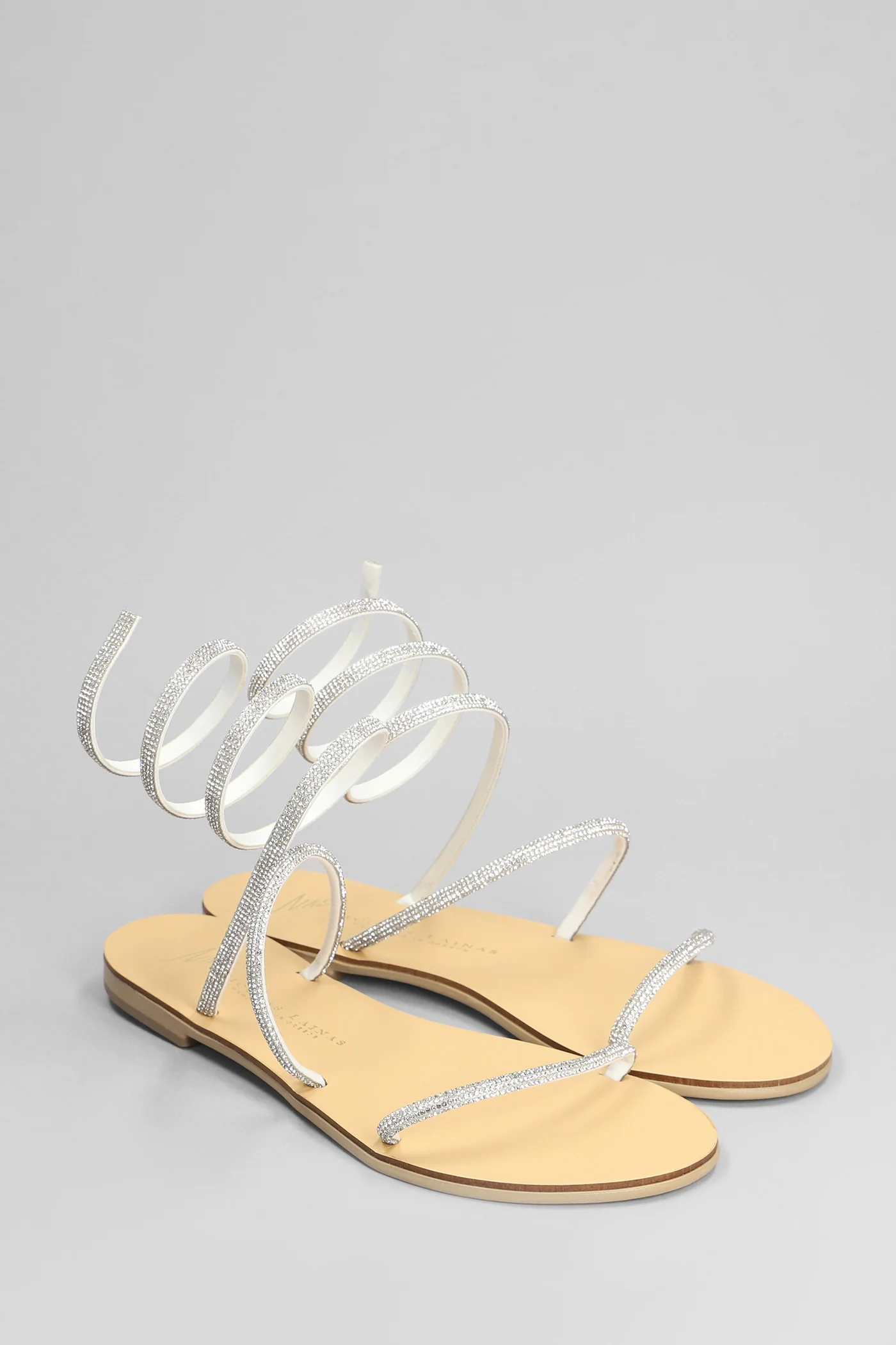 Flats in silver fabric - Image 2