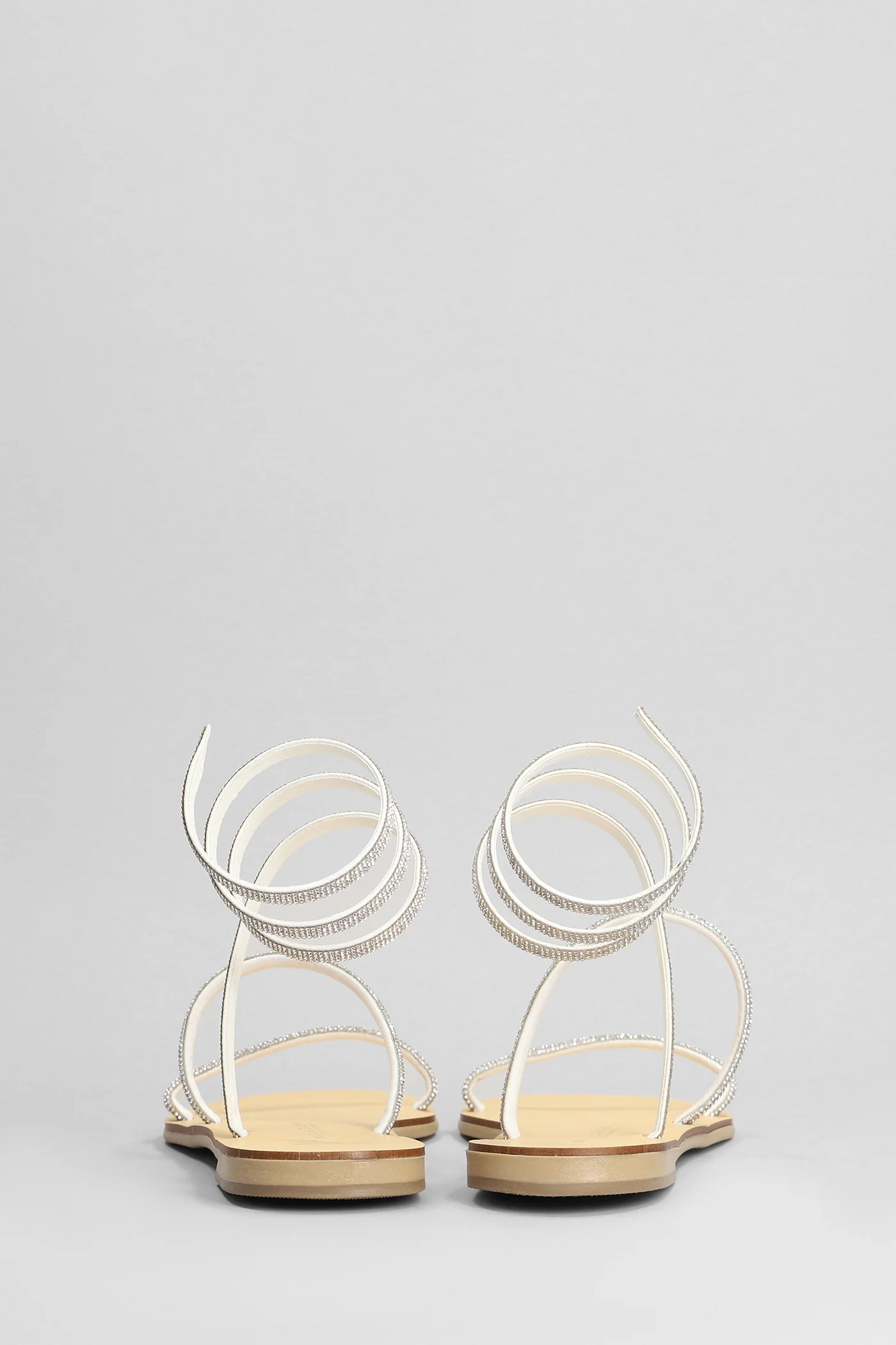 Flats in silver fabric - Image 4