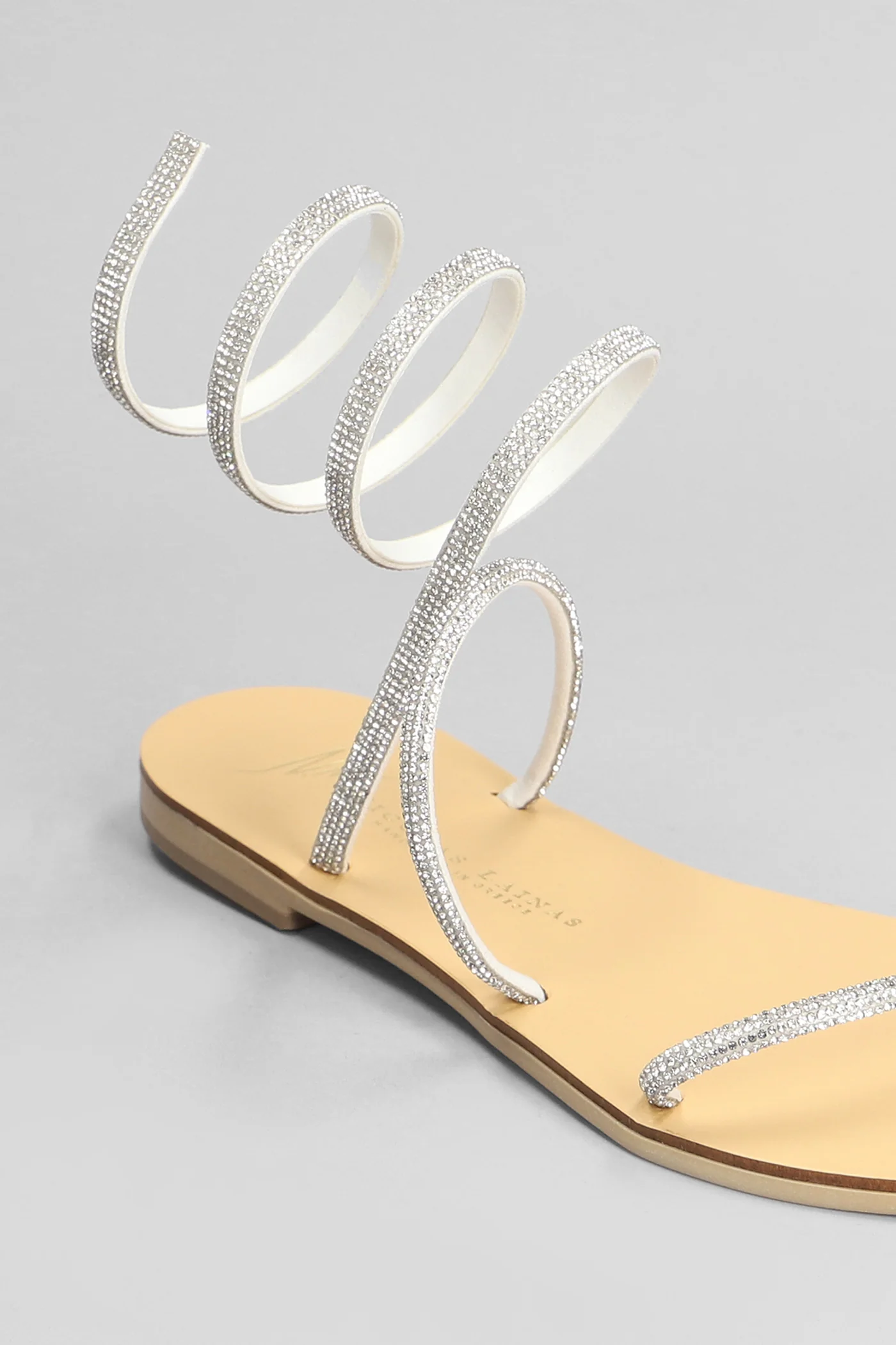 Flats in silver fabric - Image 5