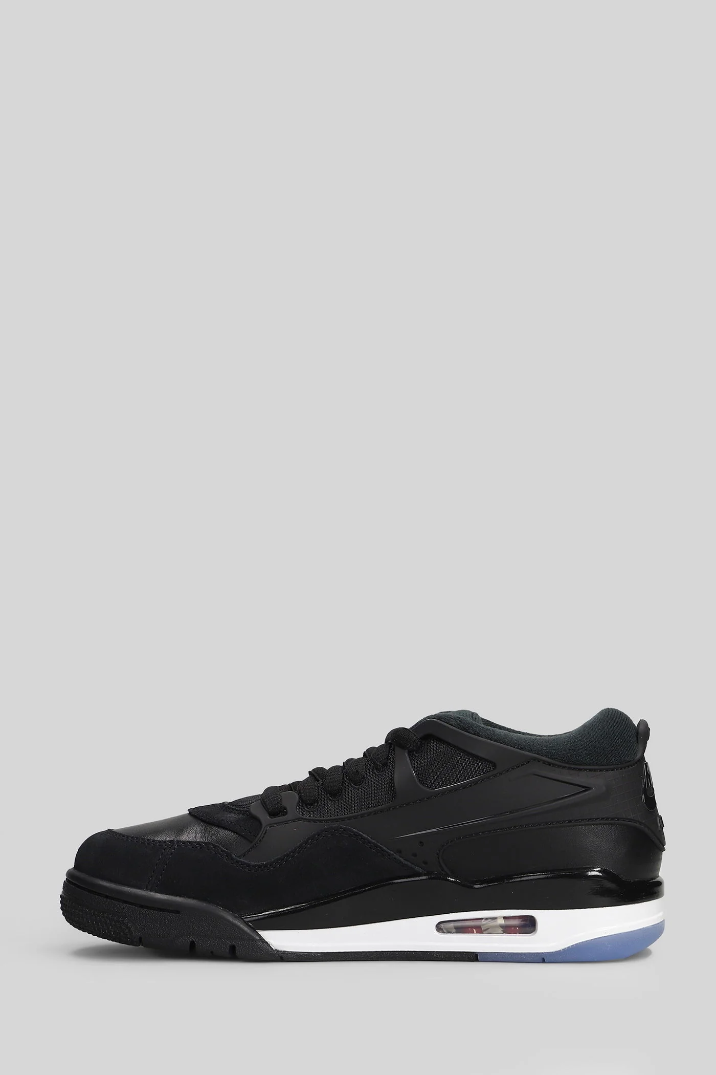 Air Jordan 4 Retro Sneakers in black suede and leather - Image 3