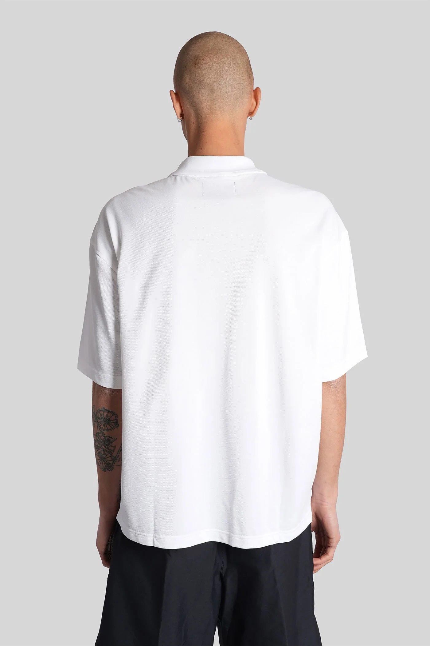 Polo in white cotton - Image 3
