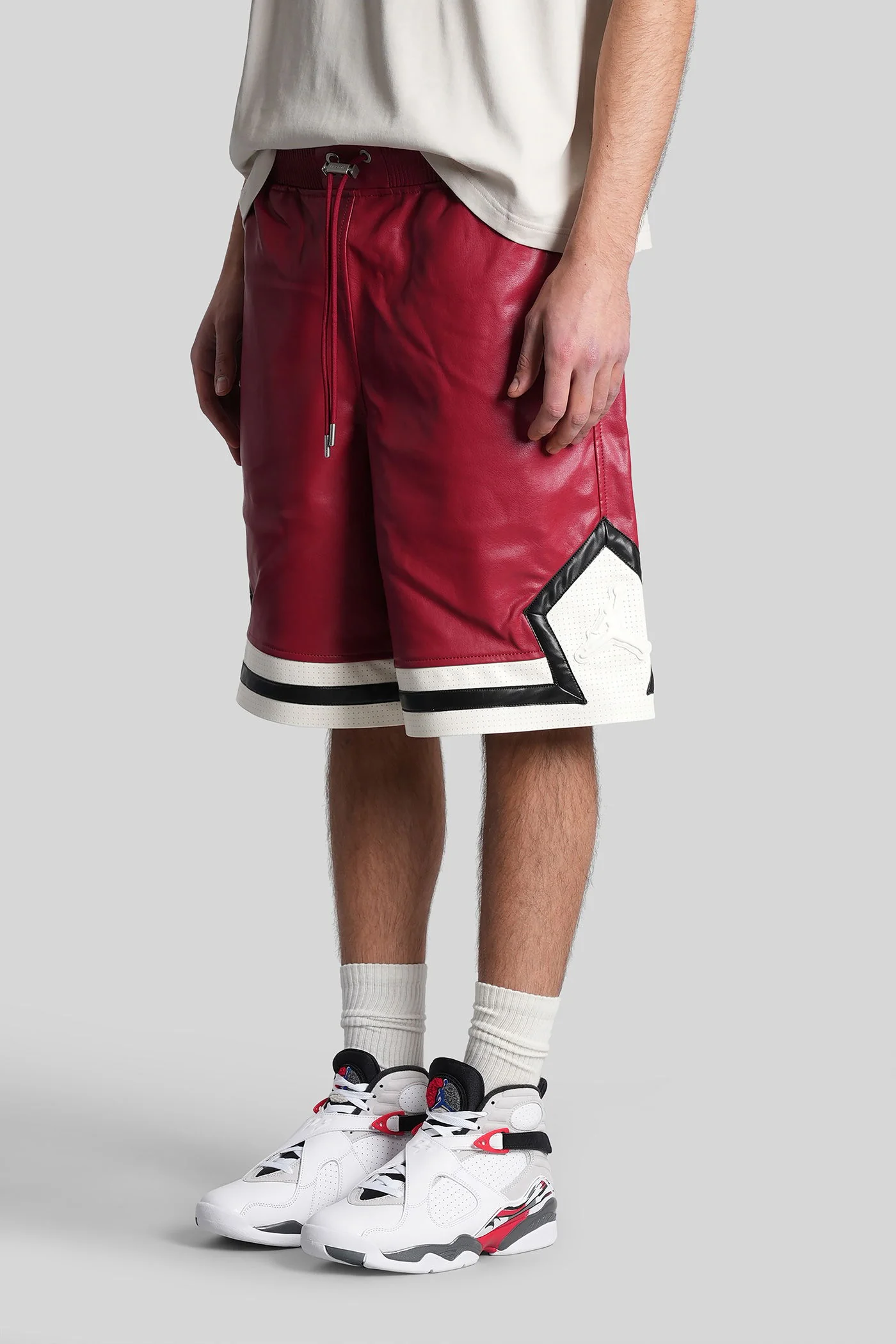 Shorts in red leather - Image 4