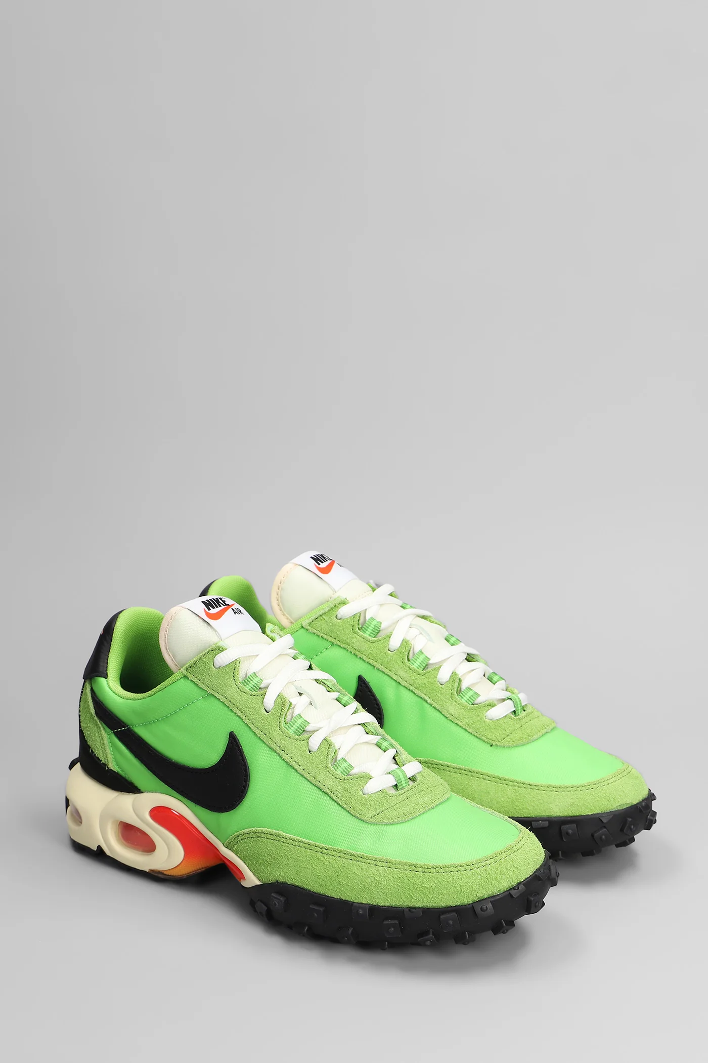Air Max Waffle Sneakers in green Suede and fabric - Image 2