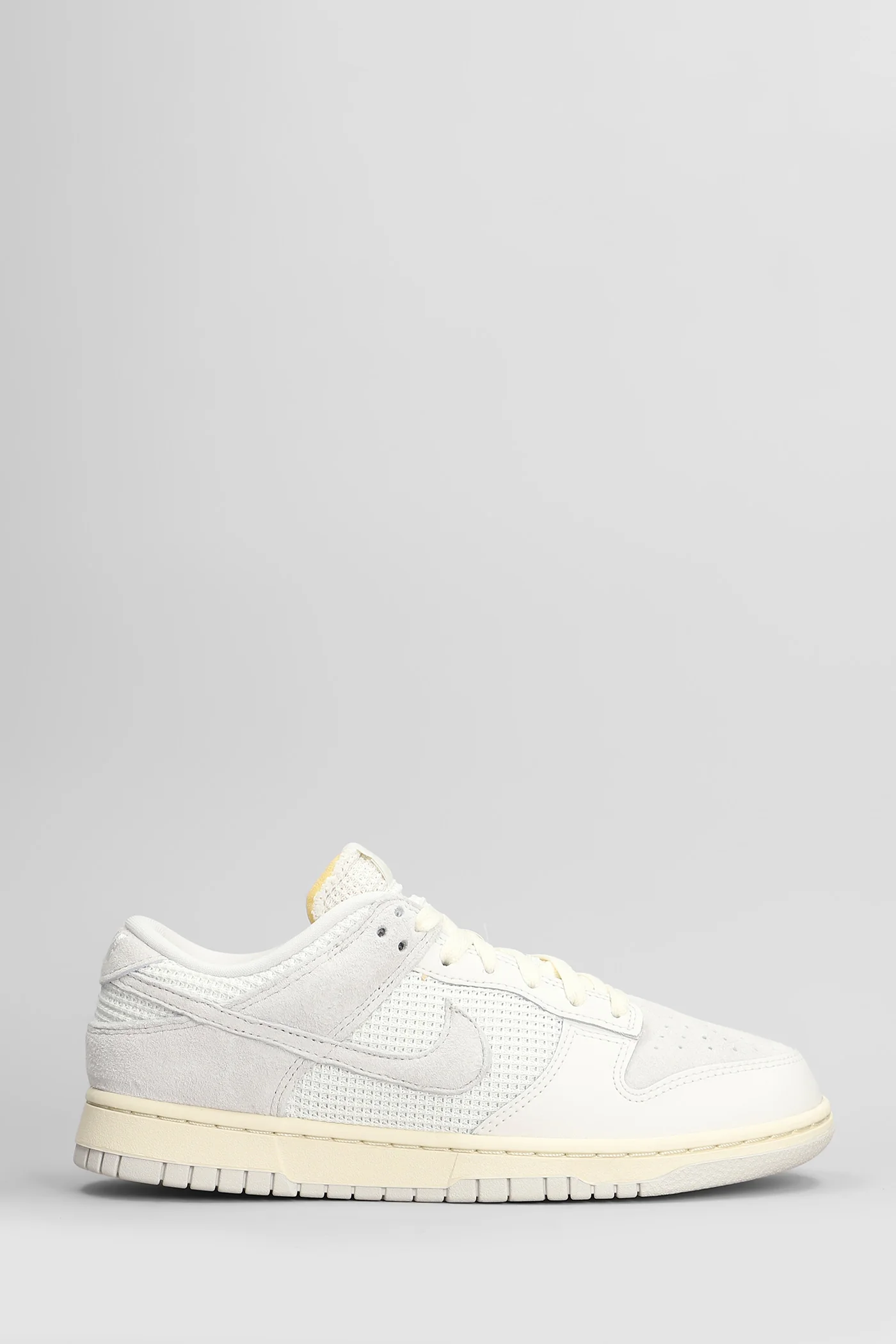 Dunk Low Sneakers in white suede and leather