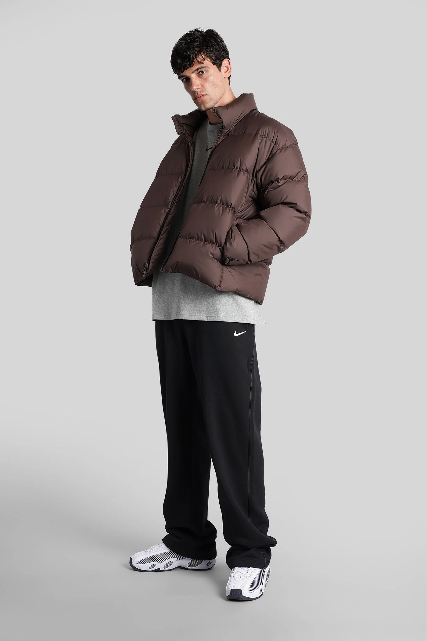 puffer in brown polyamide - Image 2