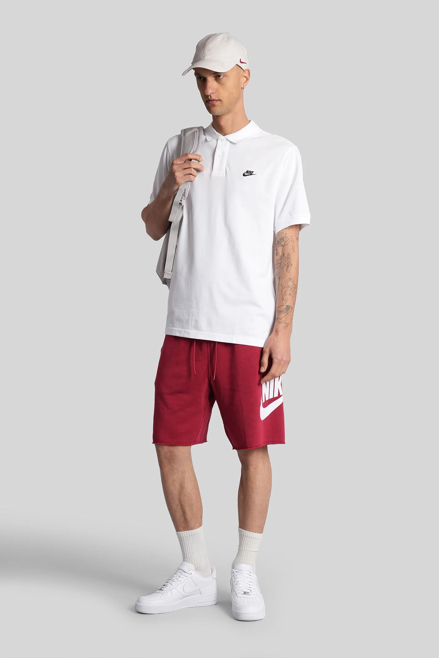 Shorts in bordeaux cotton - Image 2