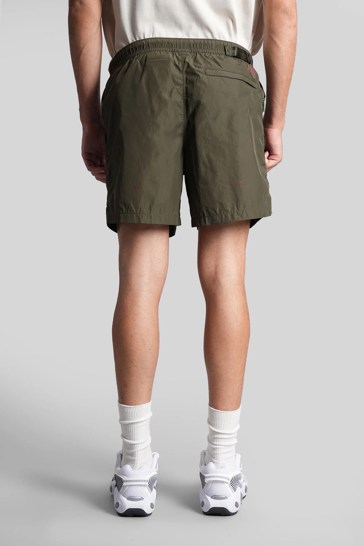 Shorts in green polyamide - Image 3