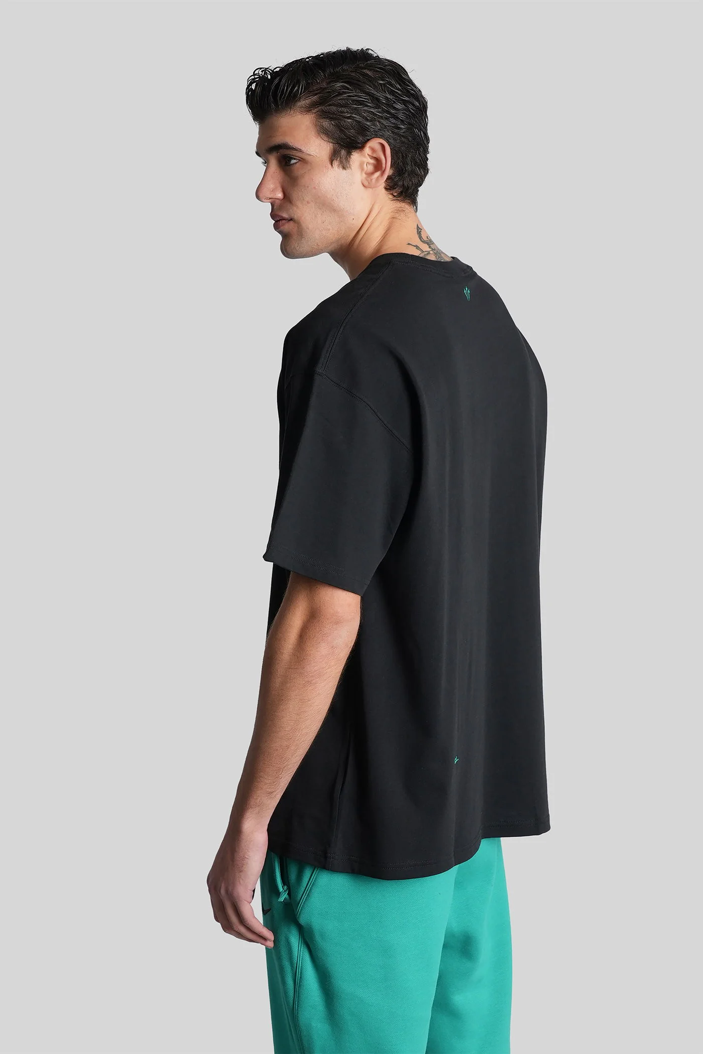 T-Shirt in black cotton - Image 3