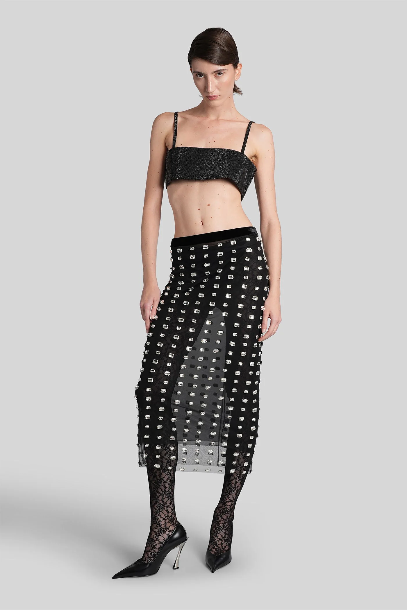 Charlotte top Topwear in black silk - Image 2