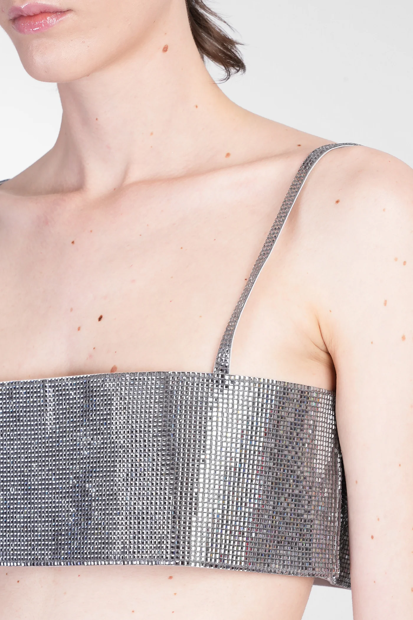 Mirror Topwear in silver polyester - Image 5