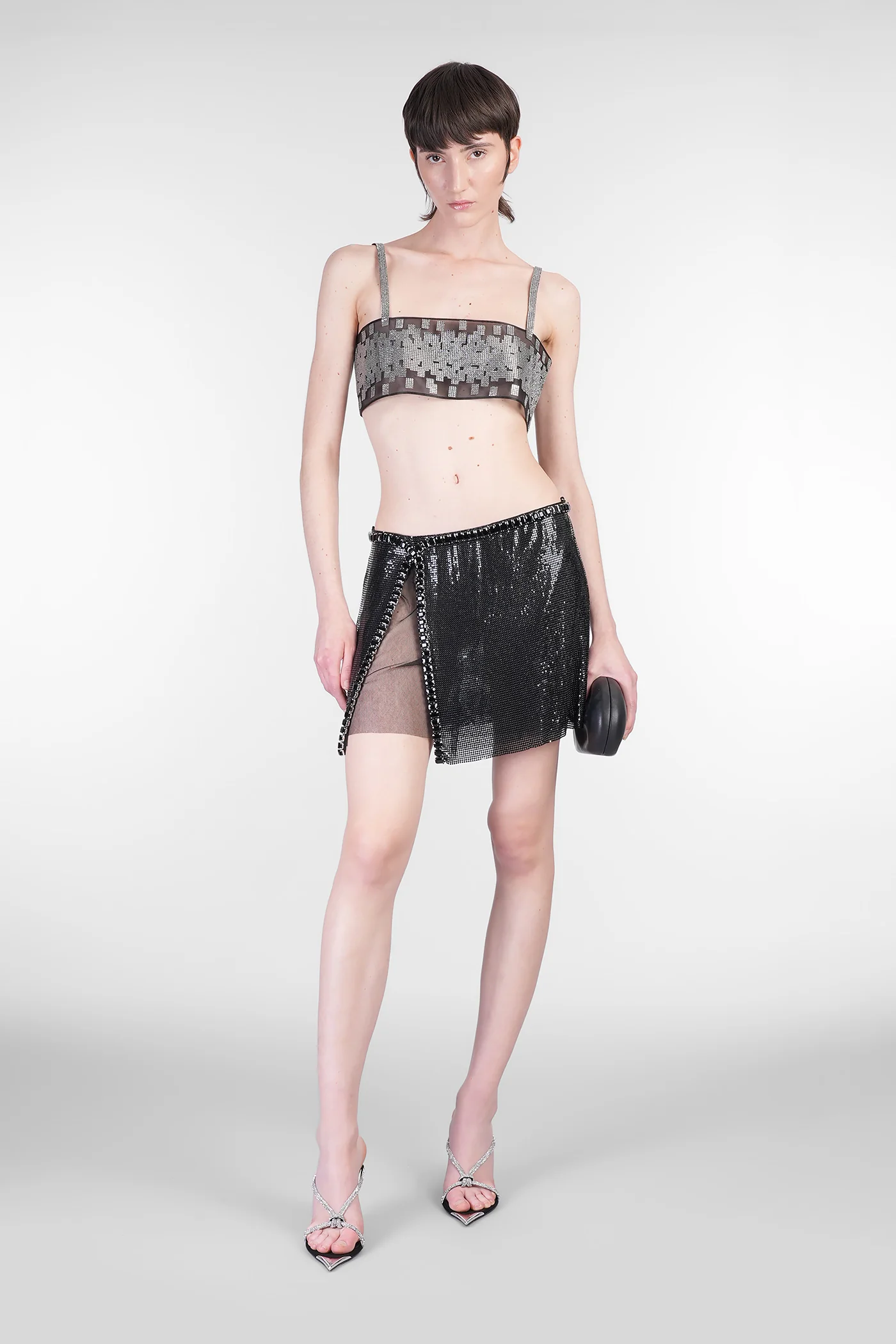 Pixel Topwear in black polyester - Image 2