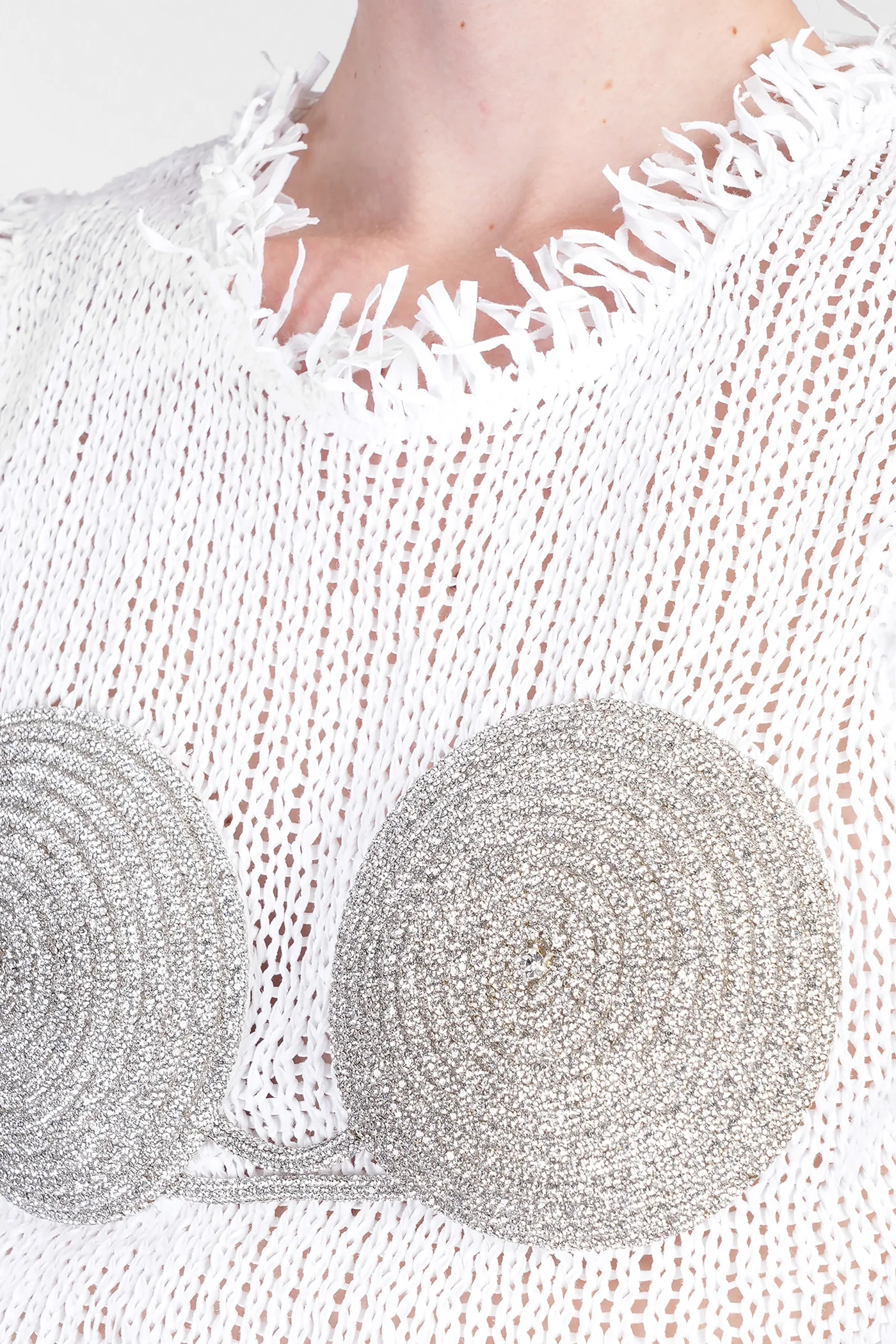 Topwear in white polyester - Image 5