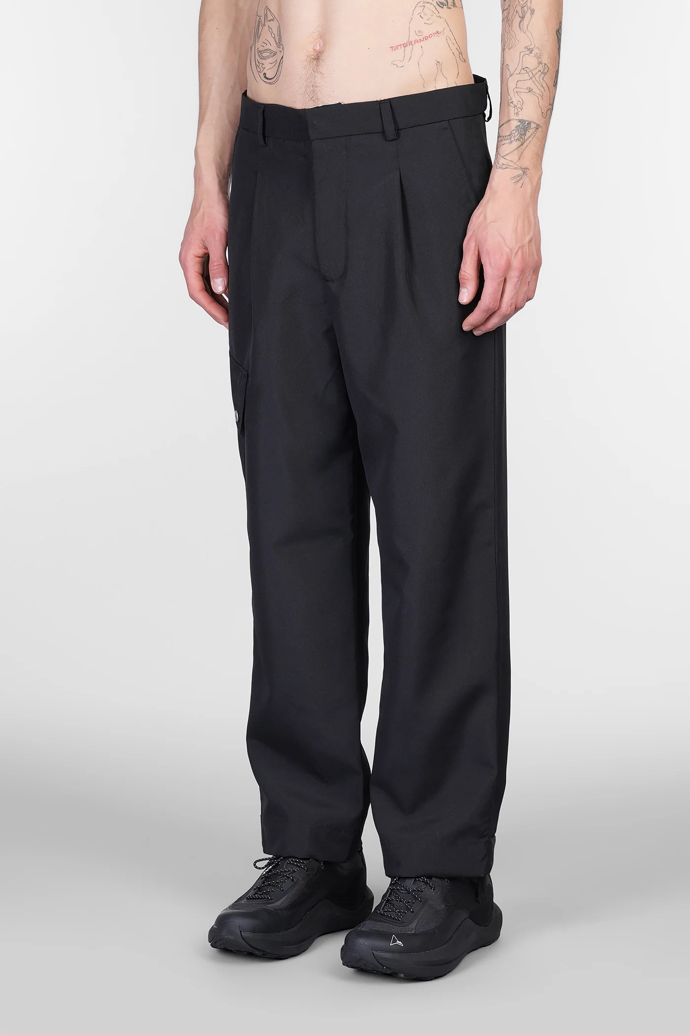 Pants in black polyester - Image 4