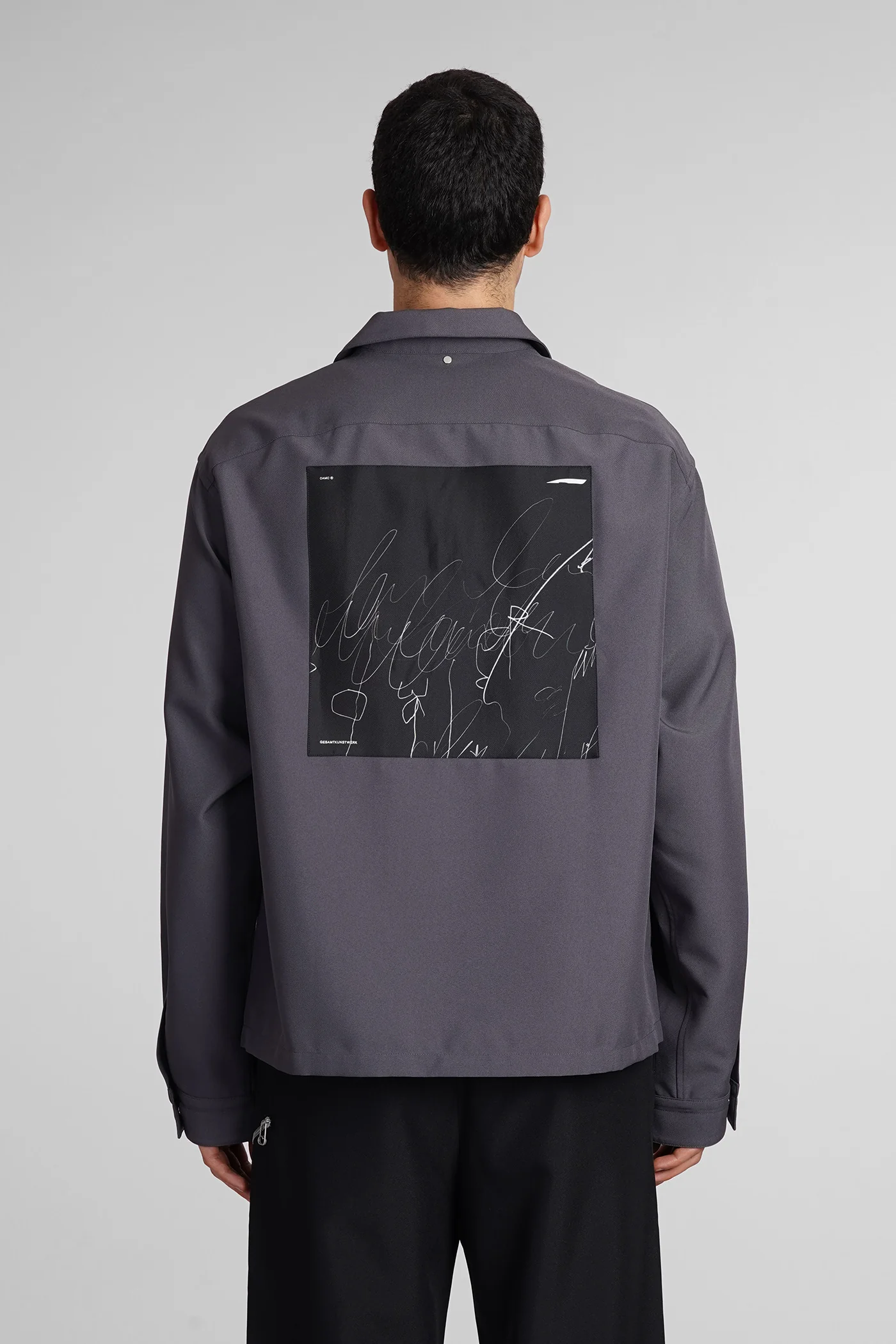 System shirt Casual jacket in grey cotton - Image 3