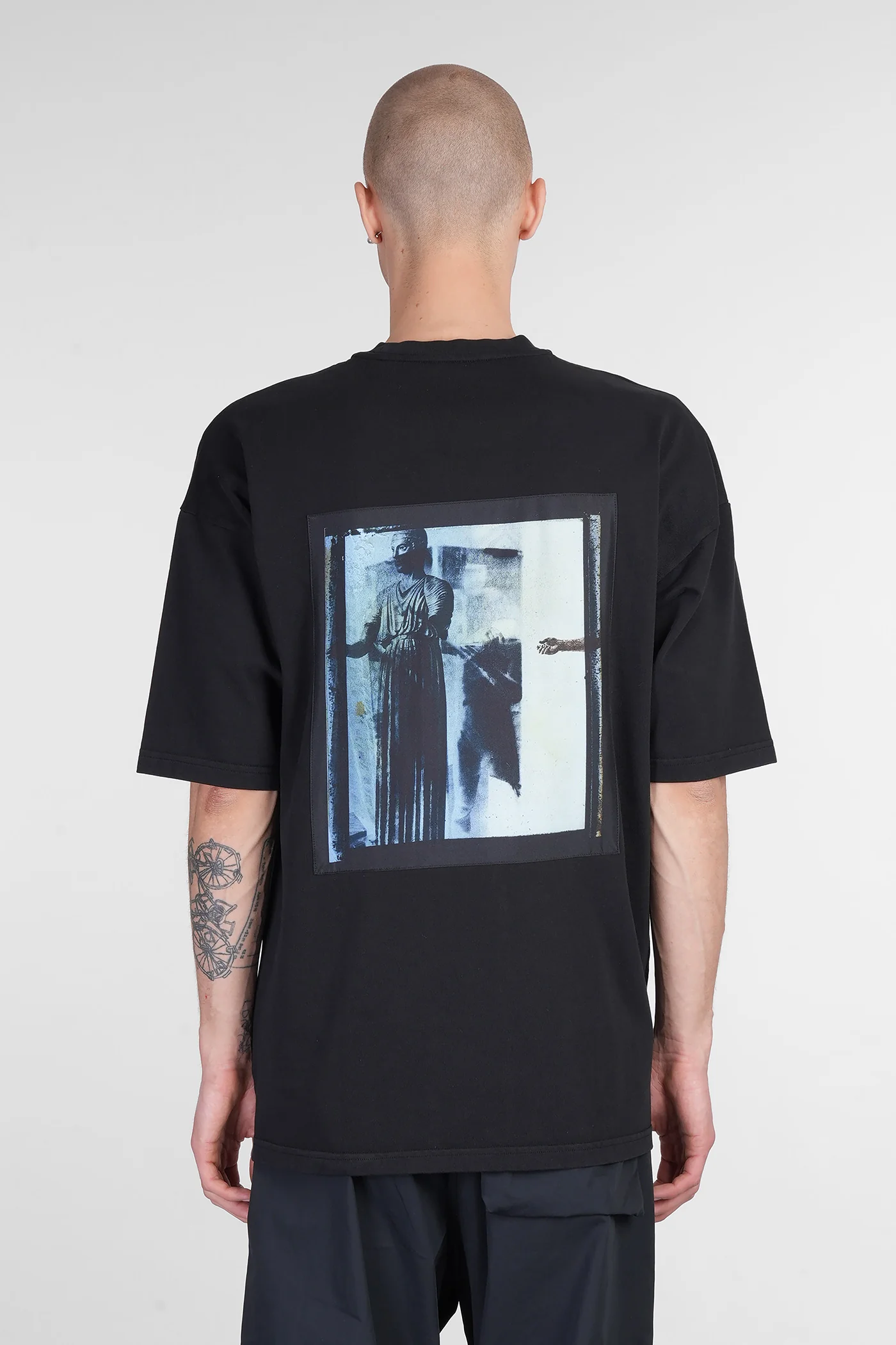 T-Shirt in black cotton - Image 3