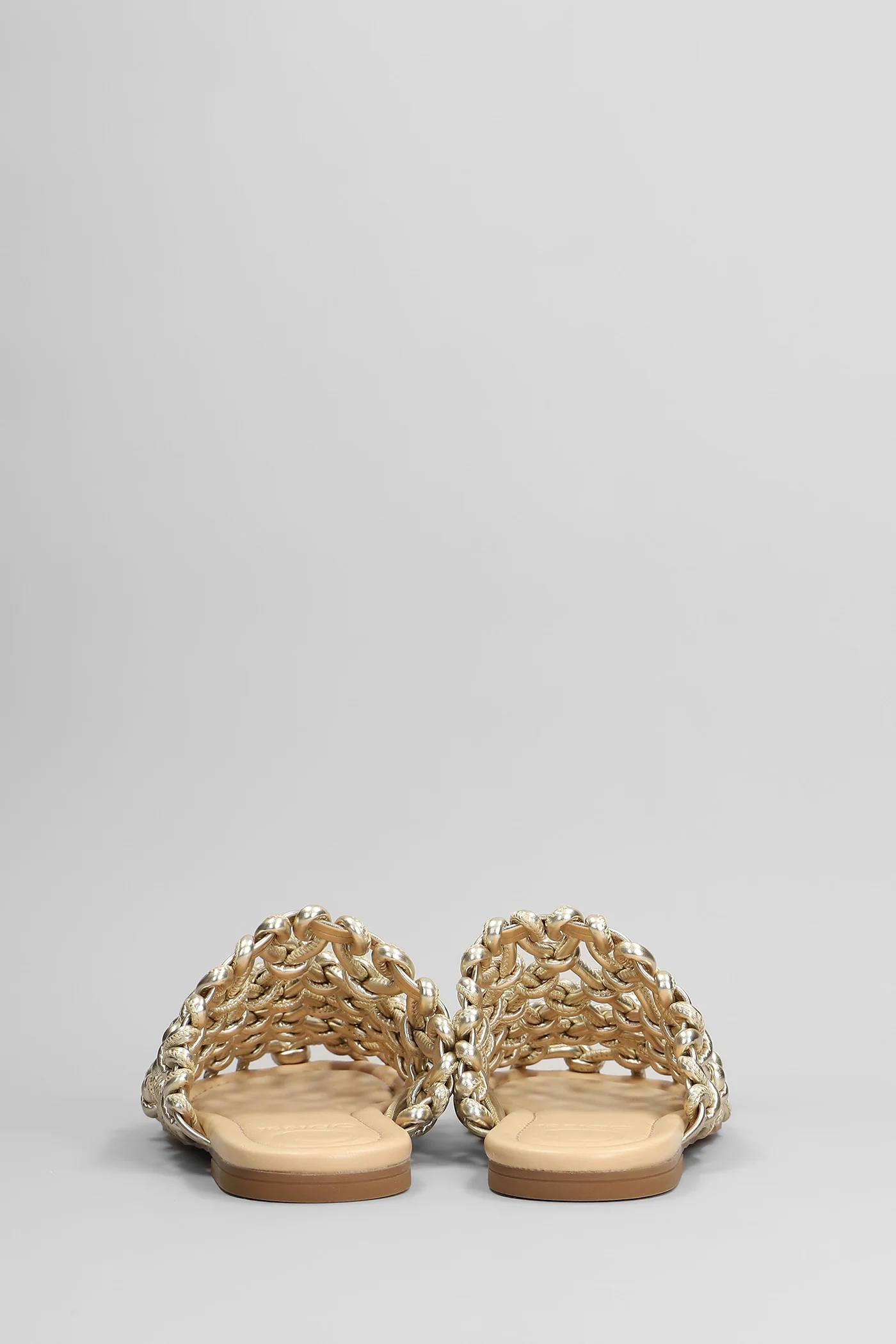 Nour Slipper-Mule in platinum leather - Image 4