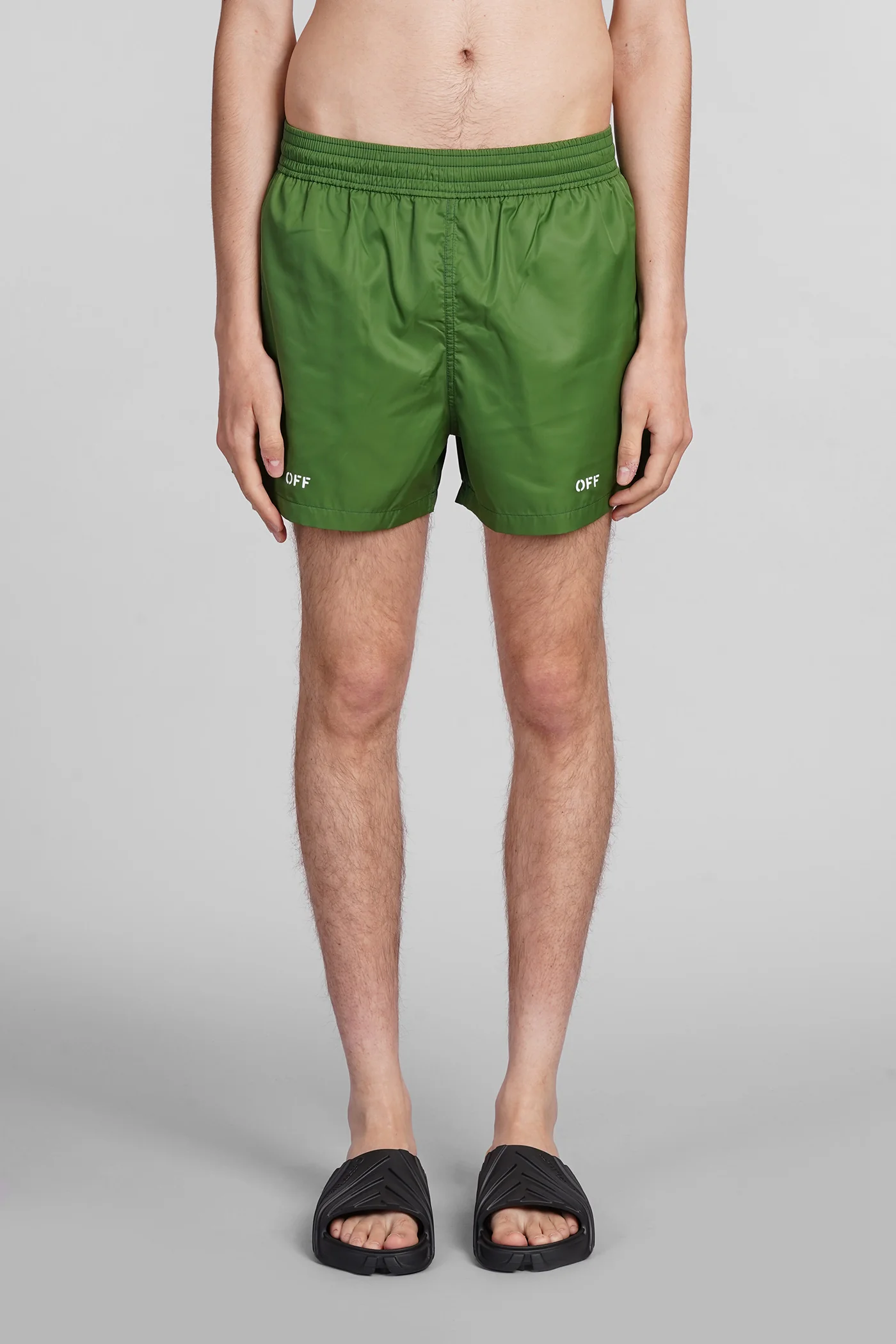 Beachwear in green polyester
