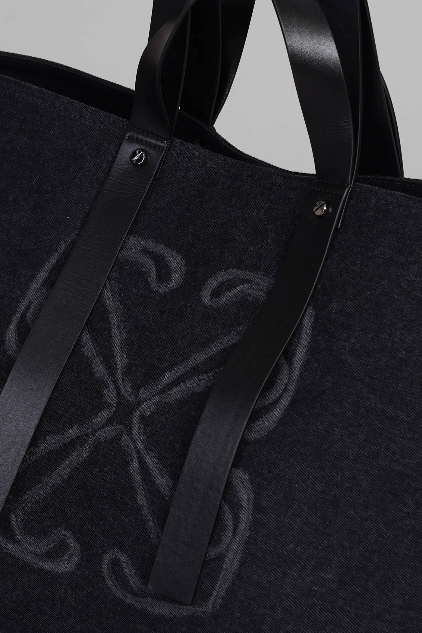 Day off large Tote in black cotton - Image 4