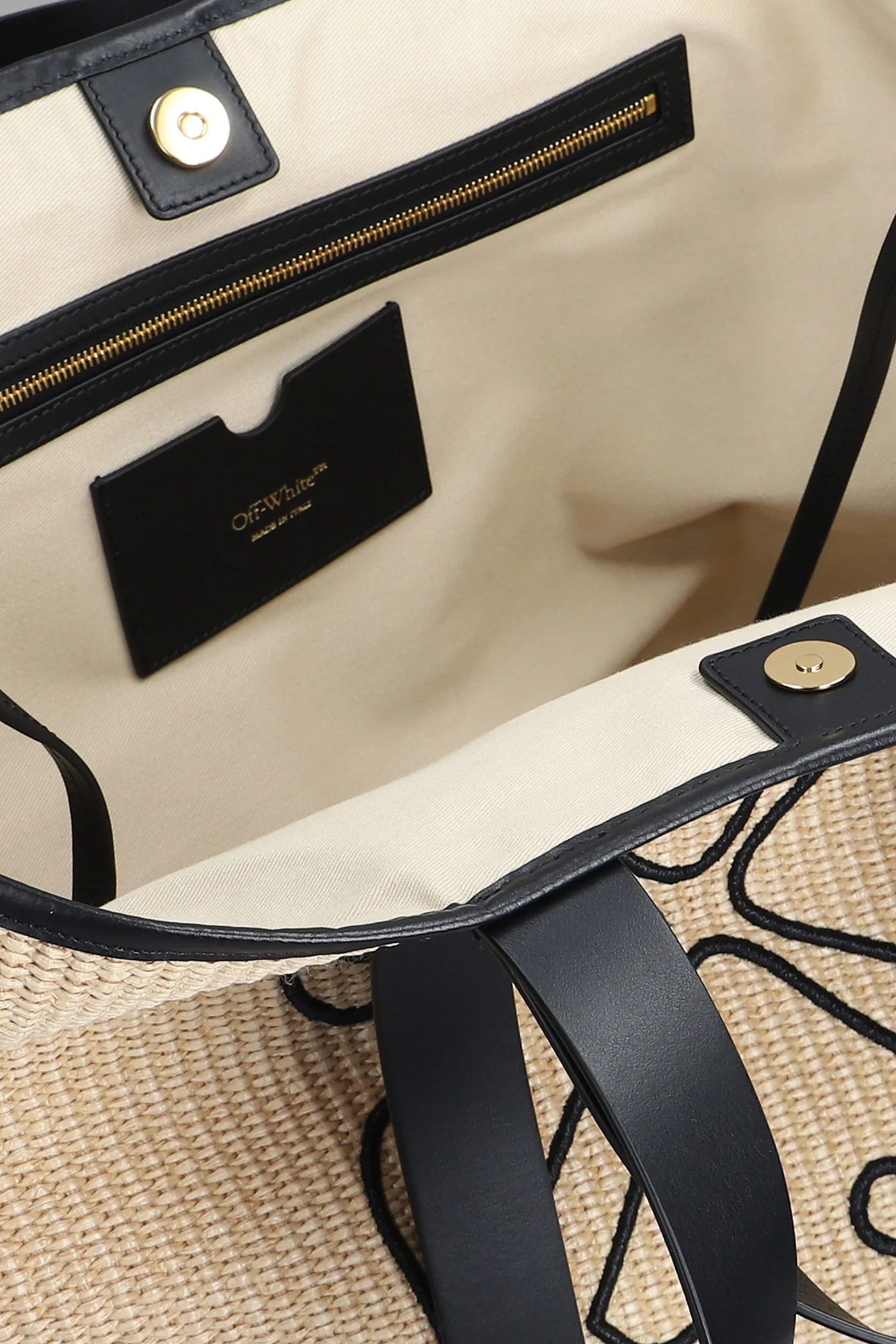 Day off medium Tote in beige raffia - Image 4